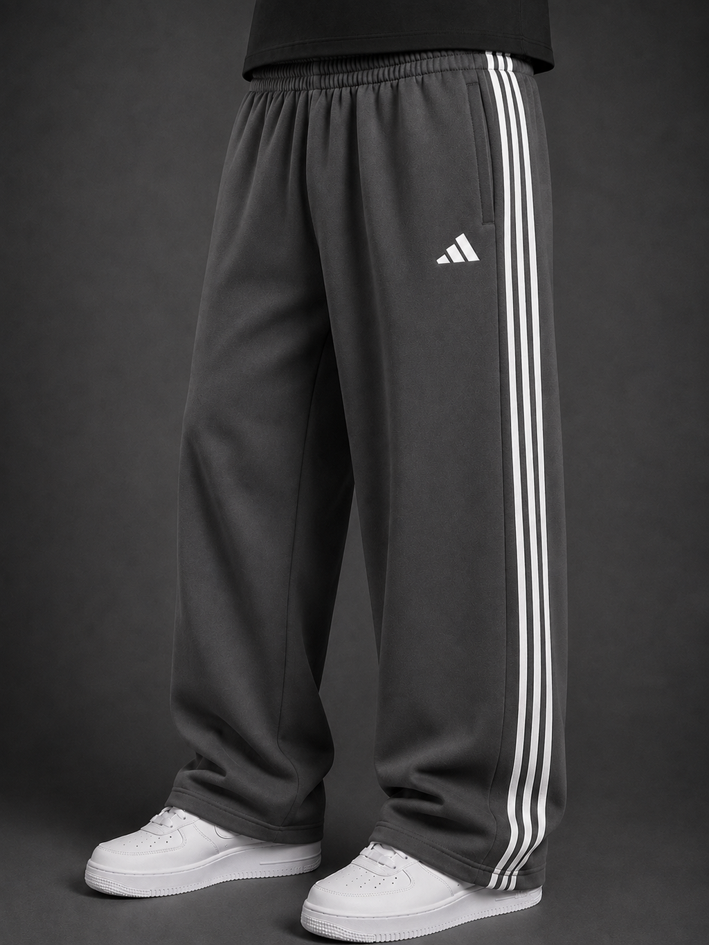 Wide leg Melton pants