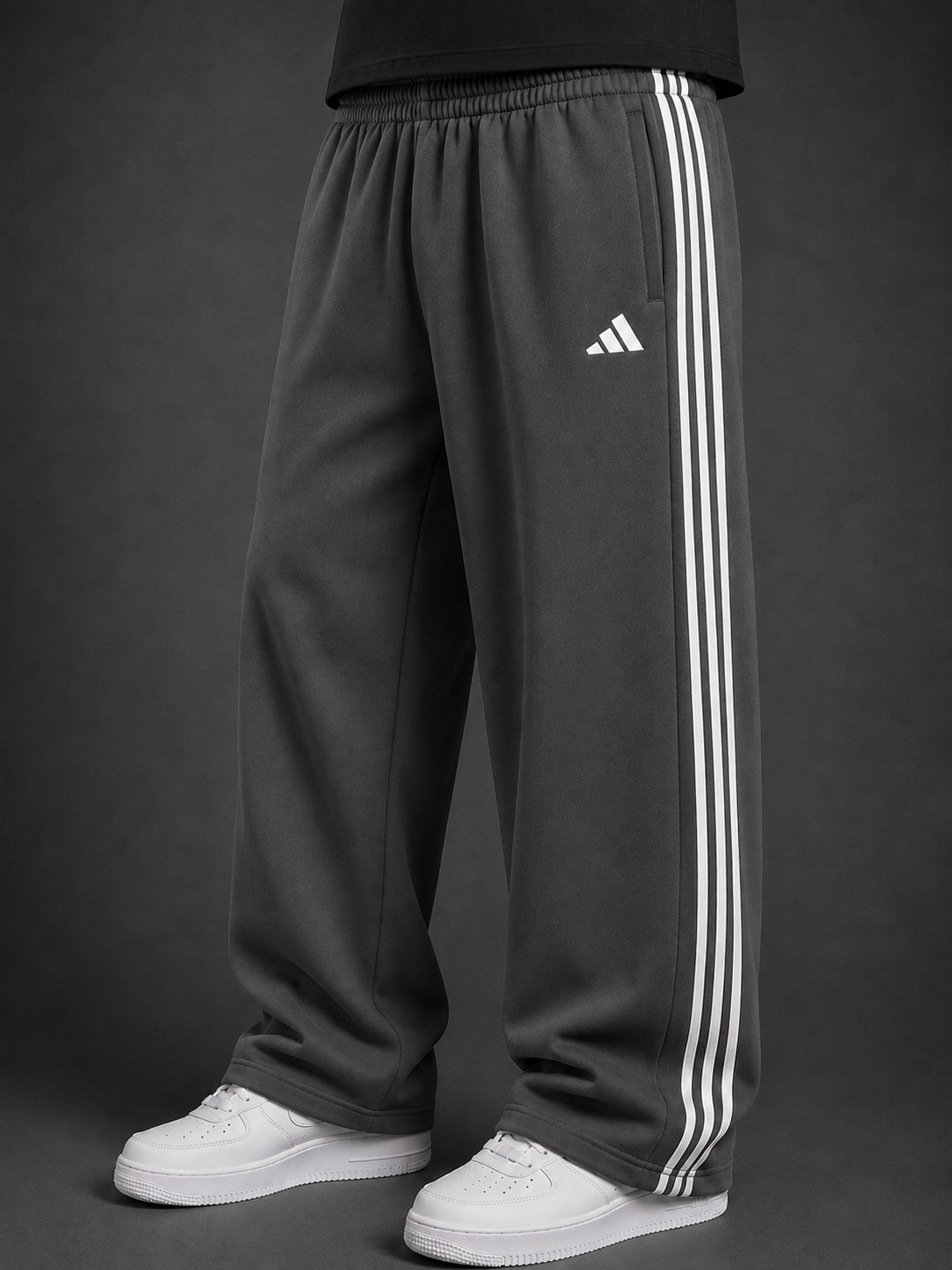 Wide leg Melton pants