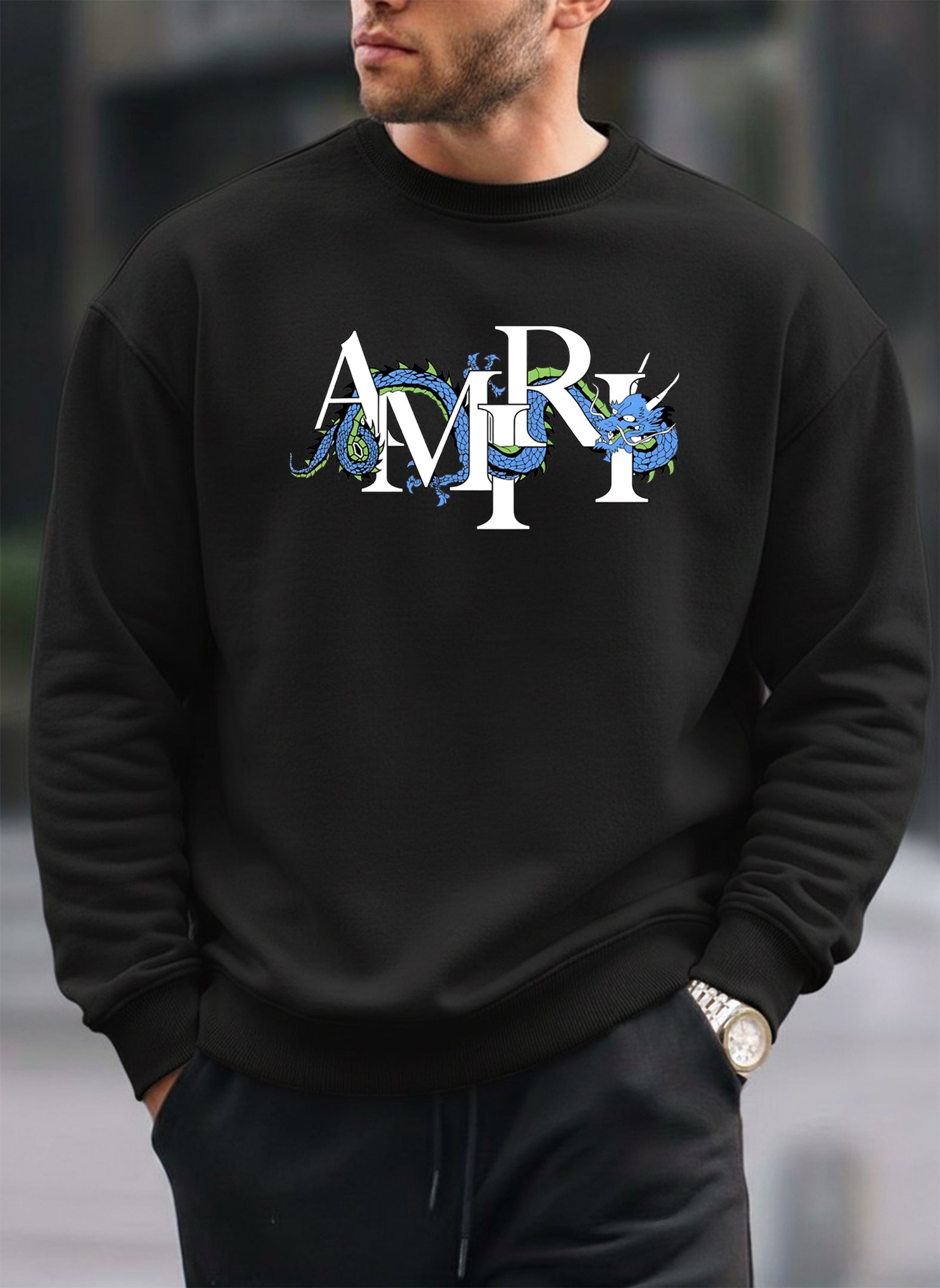 New AMIRI oversized round sweatshirt