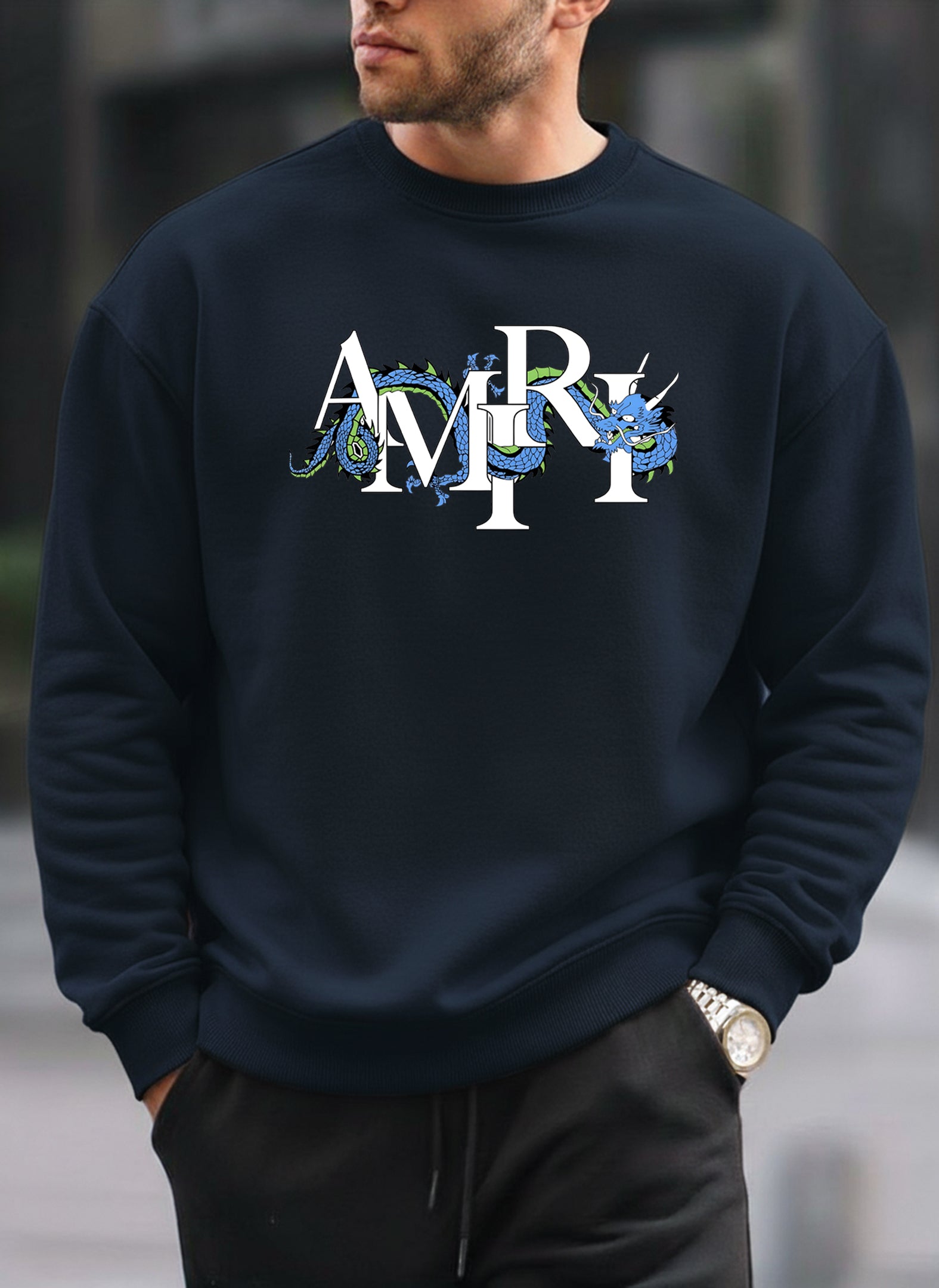 New AMIRI oversized round sweatshirt