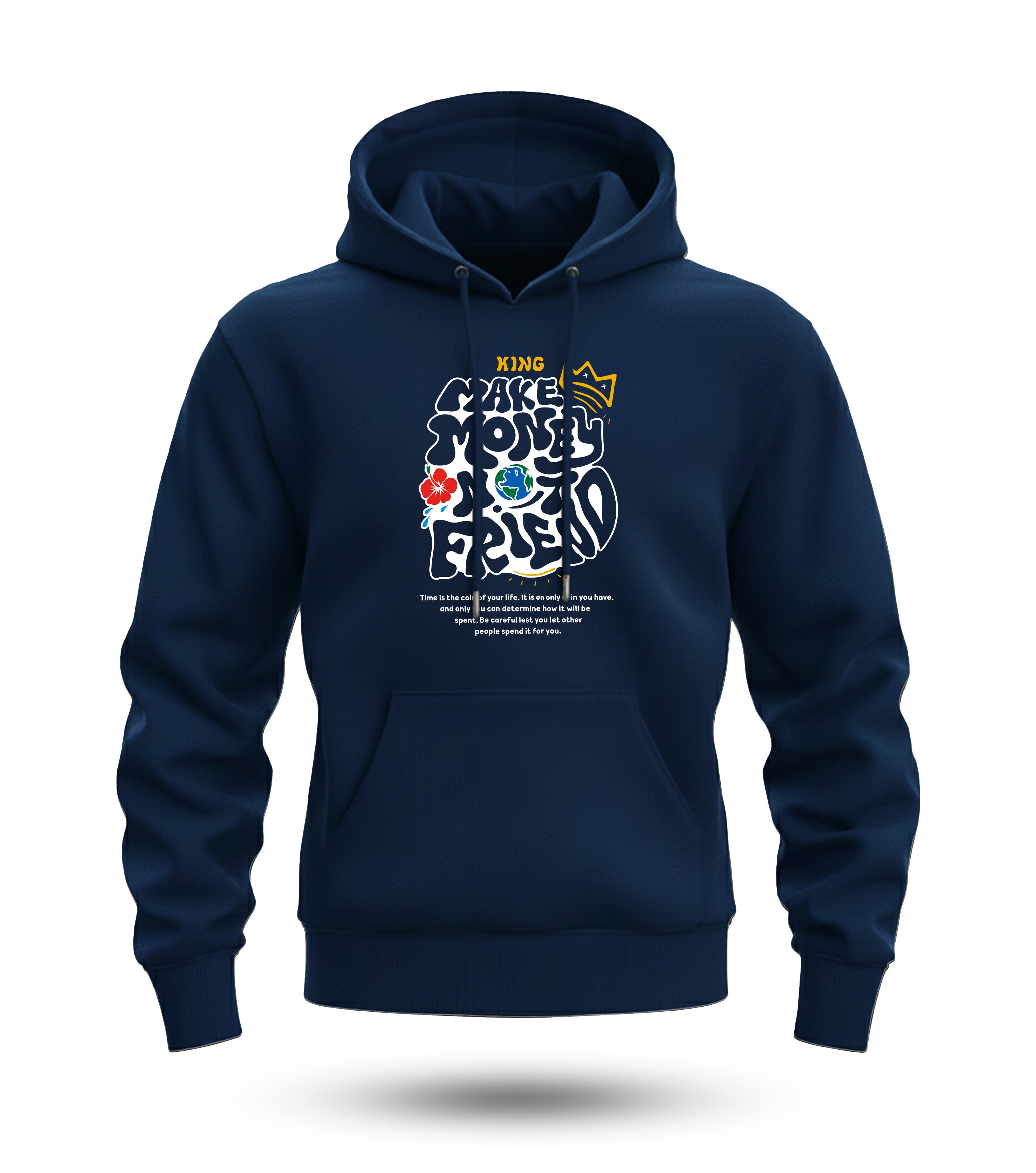 Make Money Not Friends Regular Printed Hoodie