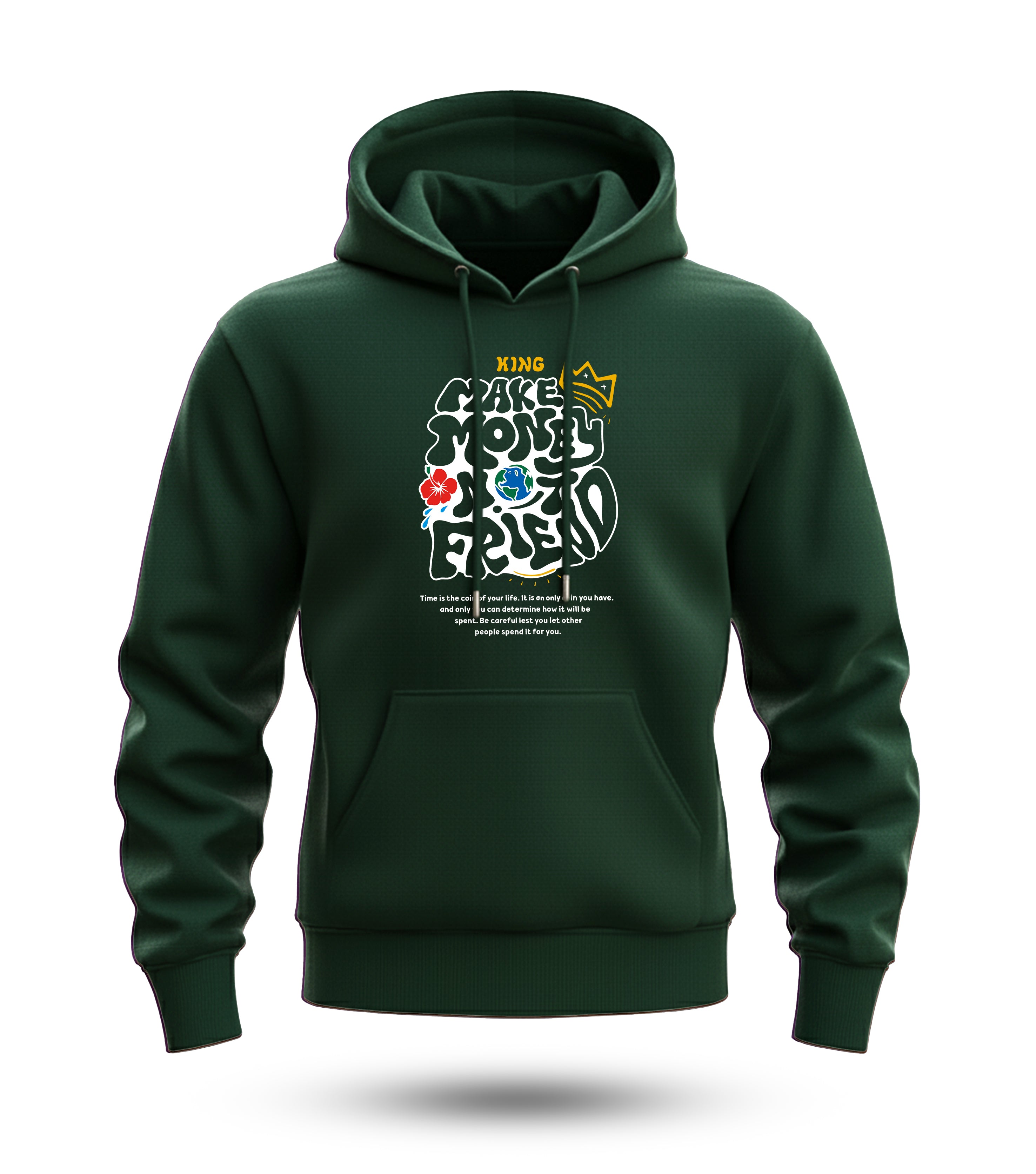 Make Money Not Friends Regular Printed Hoodie