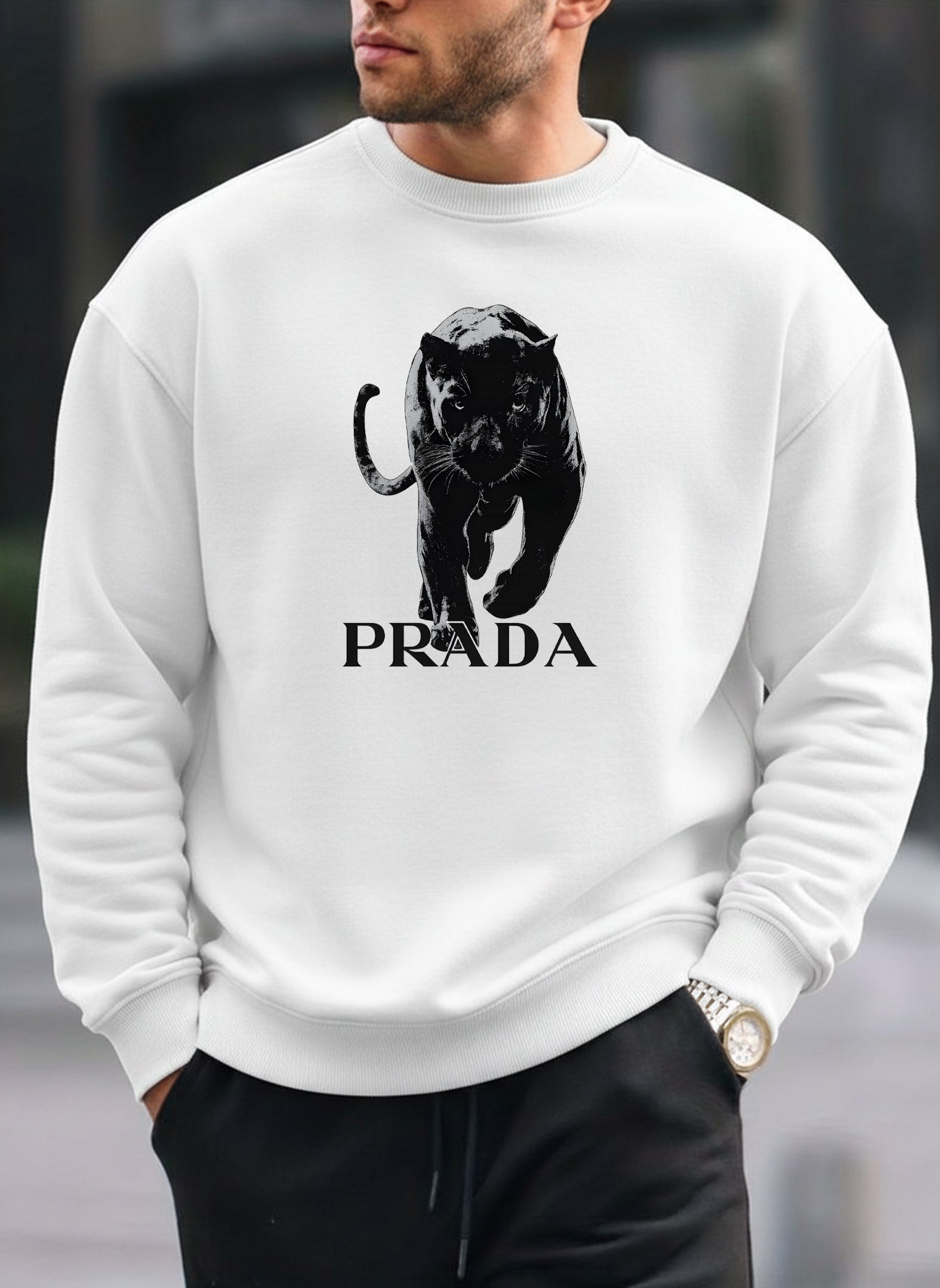 Prada oversized round sweatshirt