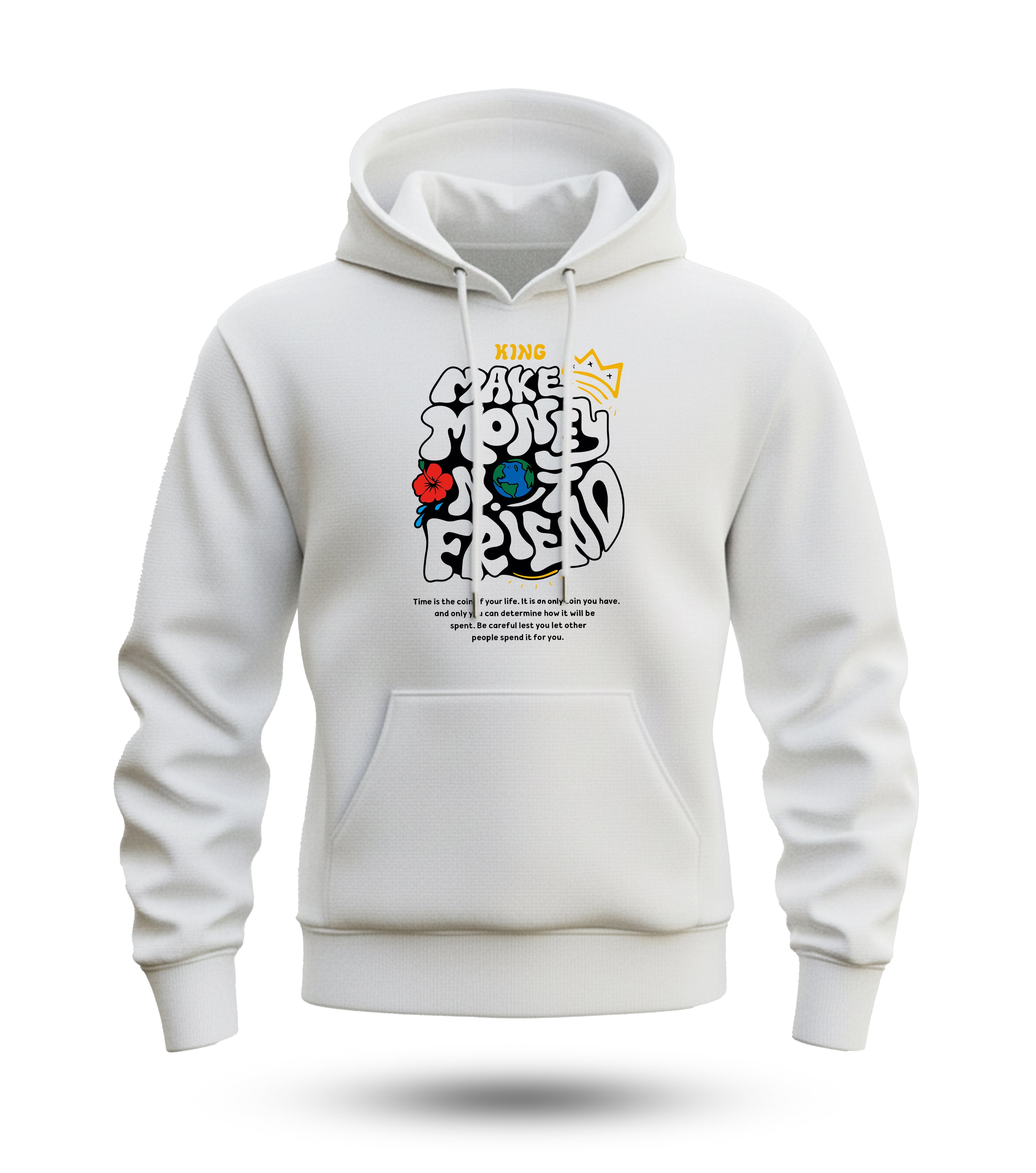 Make Money Not Friends Regular Printed Hoodie