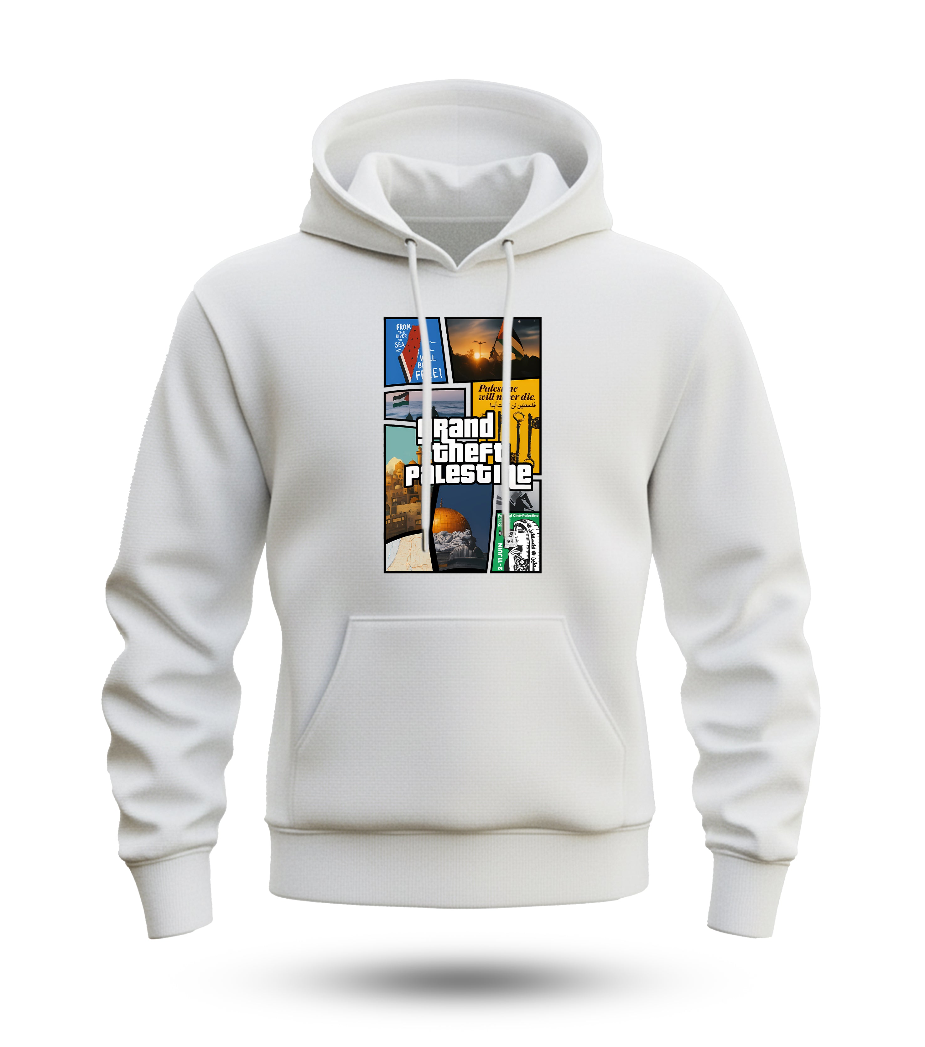 Grand Theft Palestine Regular Printed Hoodie