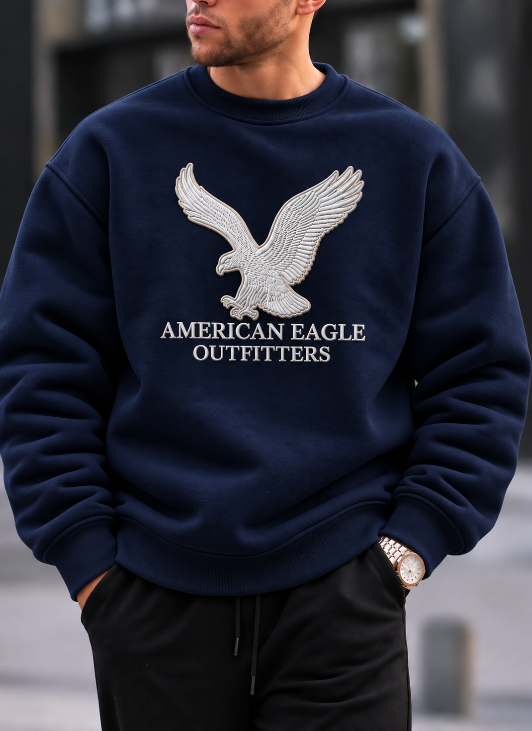 Oversized American Eagle Round - Sweatshirt