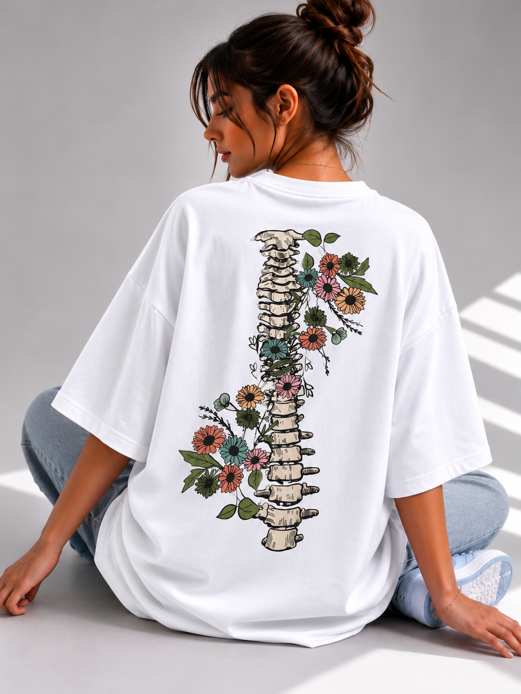 Grow Through It Oversize T-shirt Printed T-shirt (Girls)
