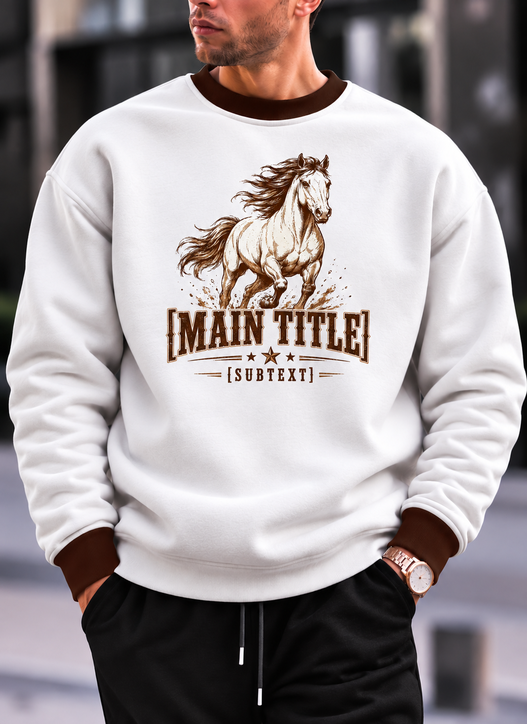 Main Title Oversized Ranger Round Sweatshirt