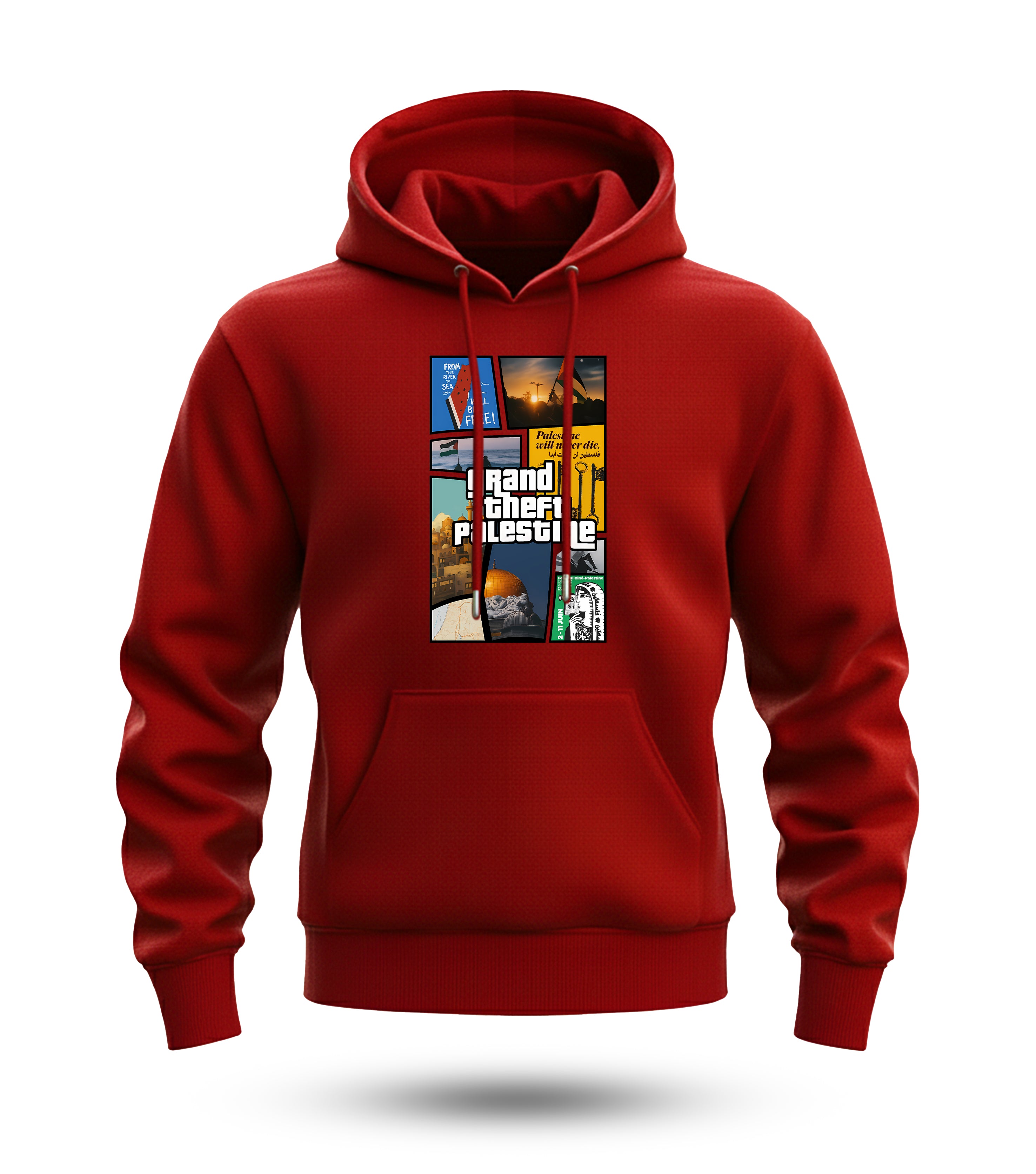Grand Theft Palestine Regular Printed Hoodie