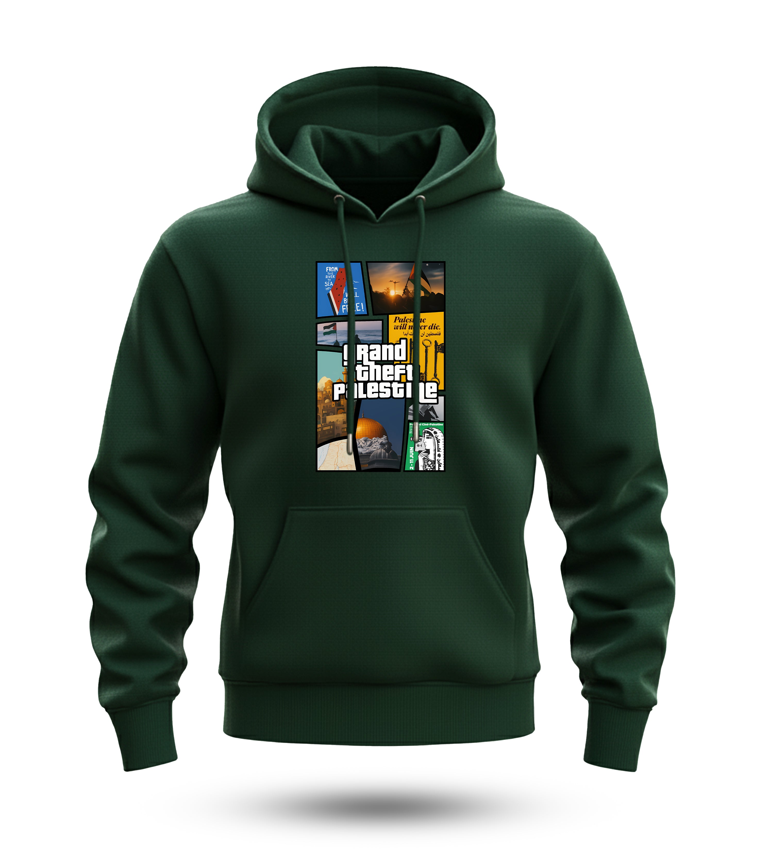 Grand Theft Palestine Regular Printed Hoodie