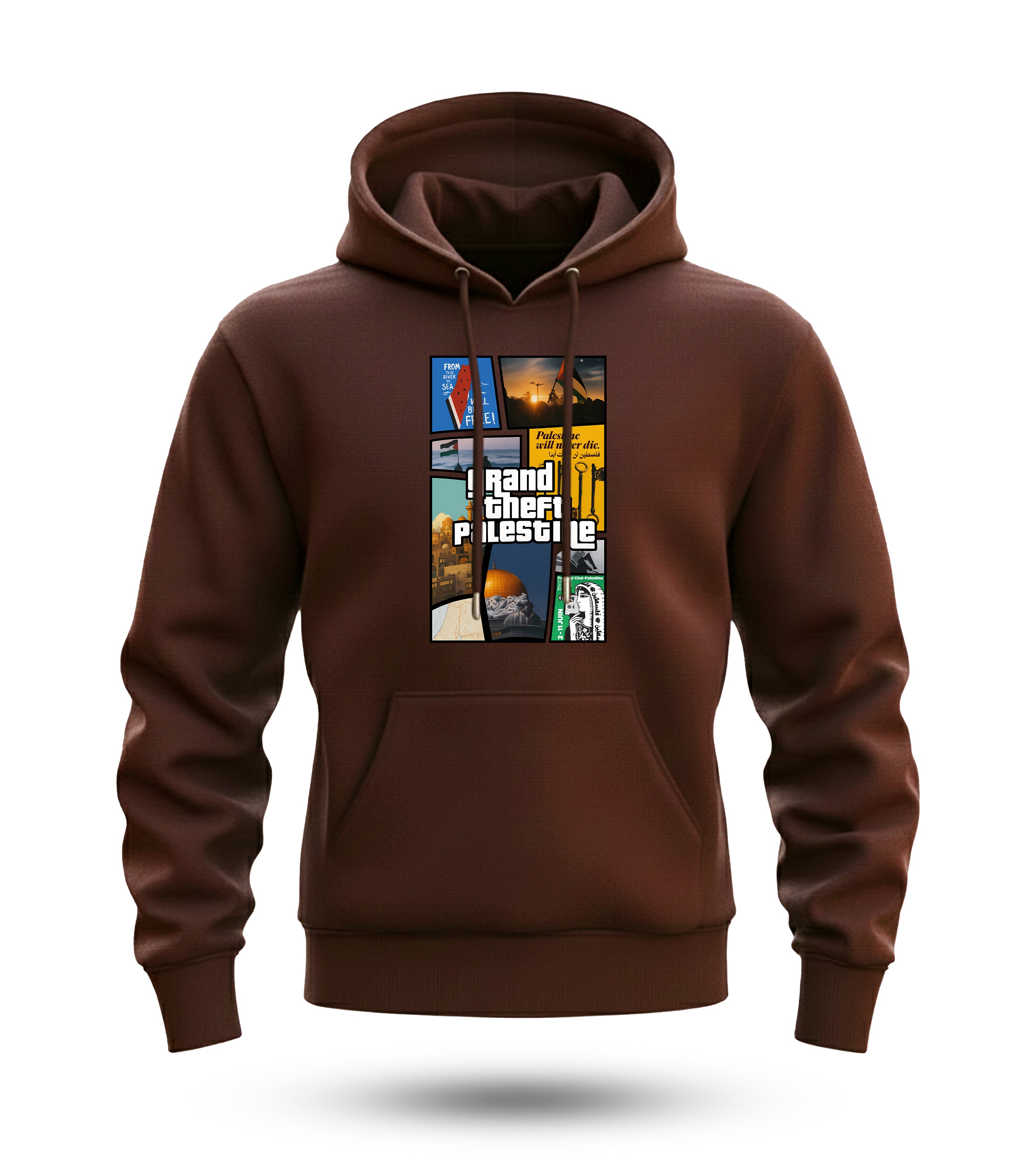 Grand Theft Palestine Regular Printed Hoodie