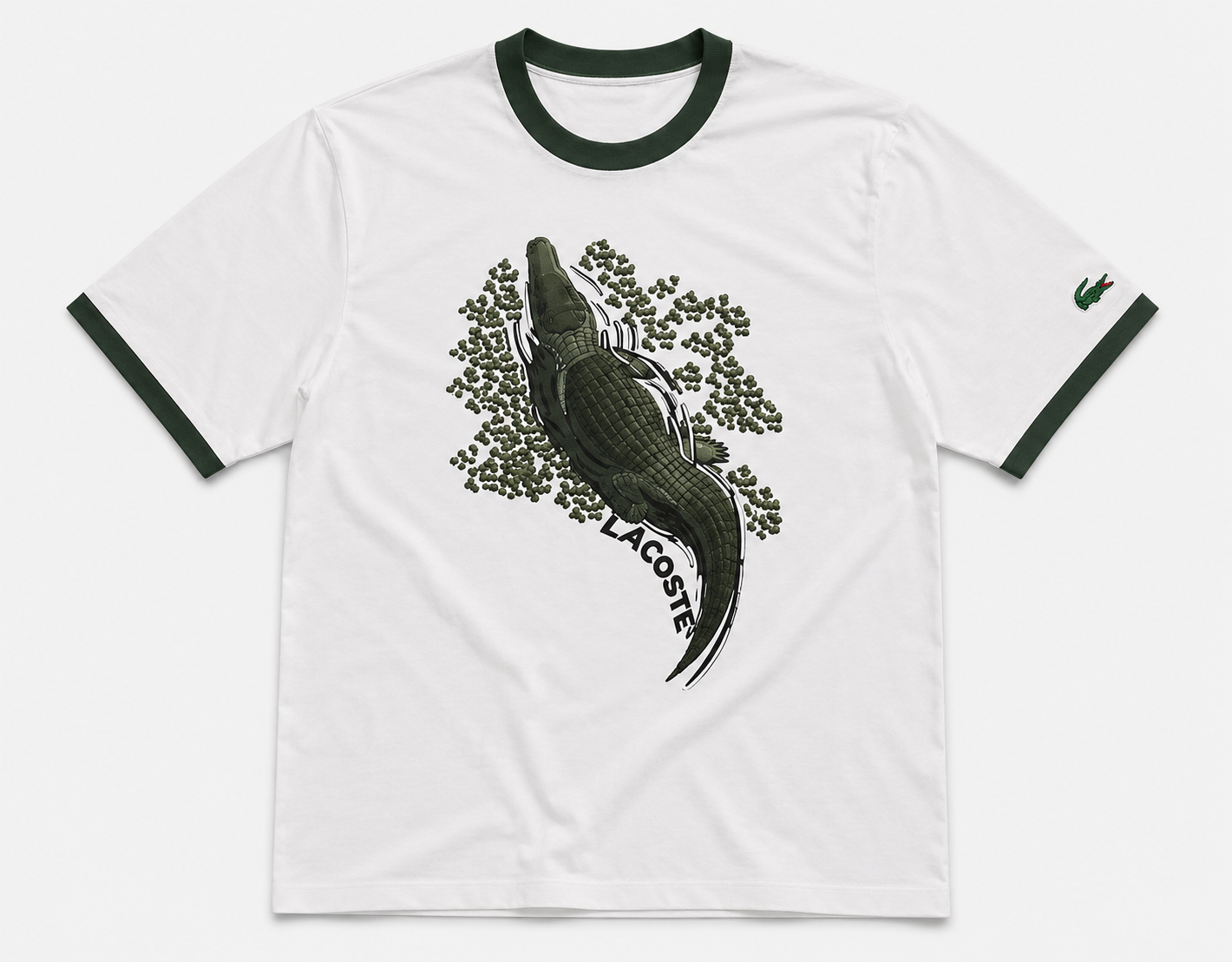 LACOSTE Tesla Regular Ringer printed T-shirt