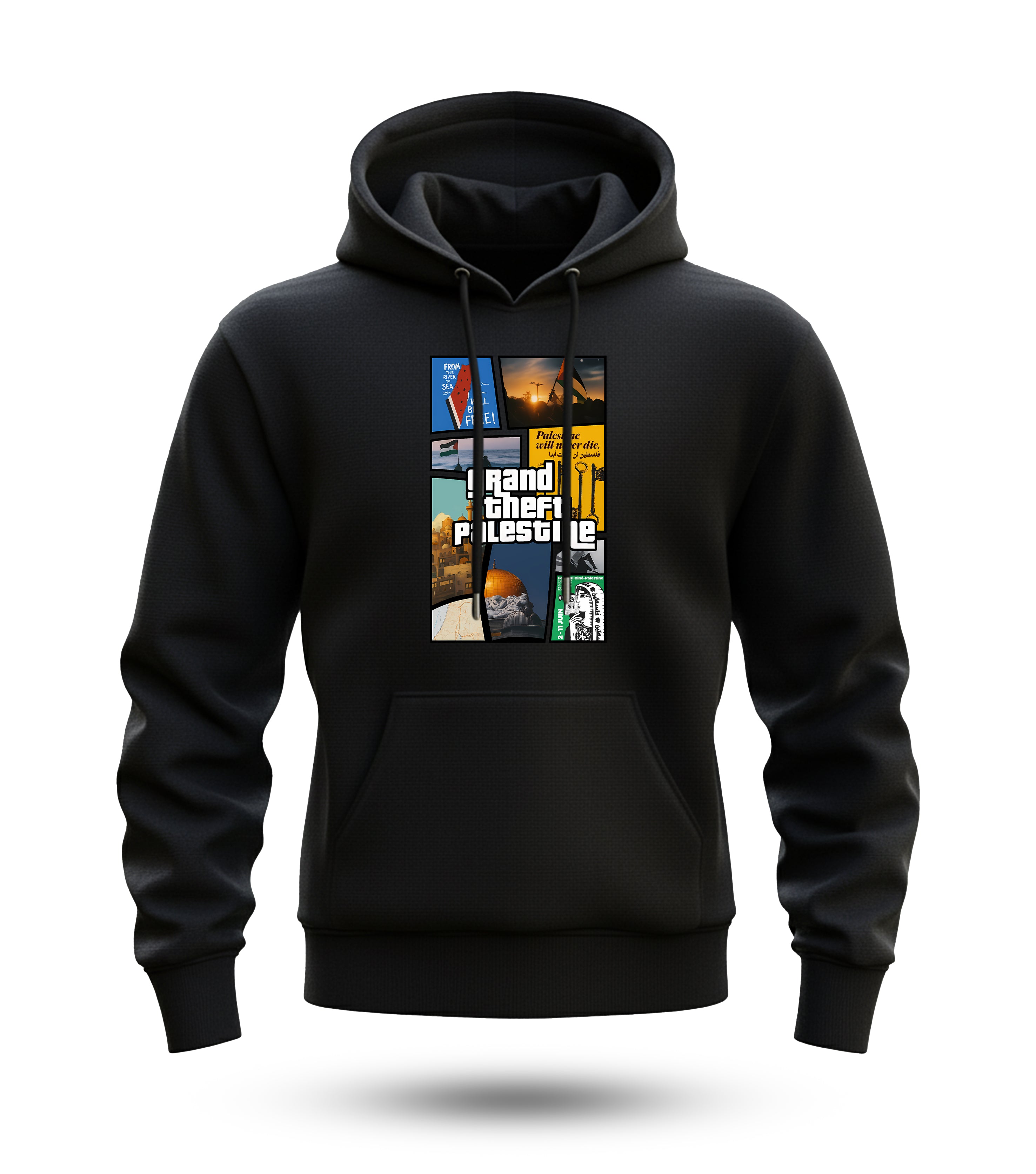 Grand Theft Palestine Regular Printed Hoodie