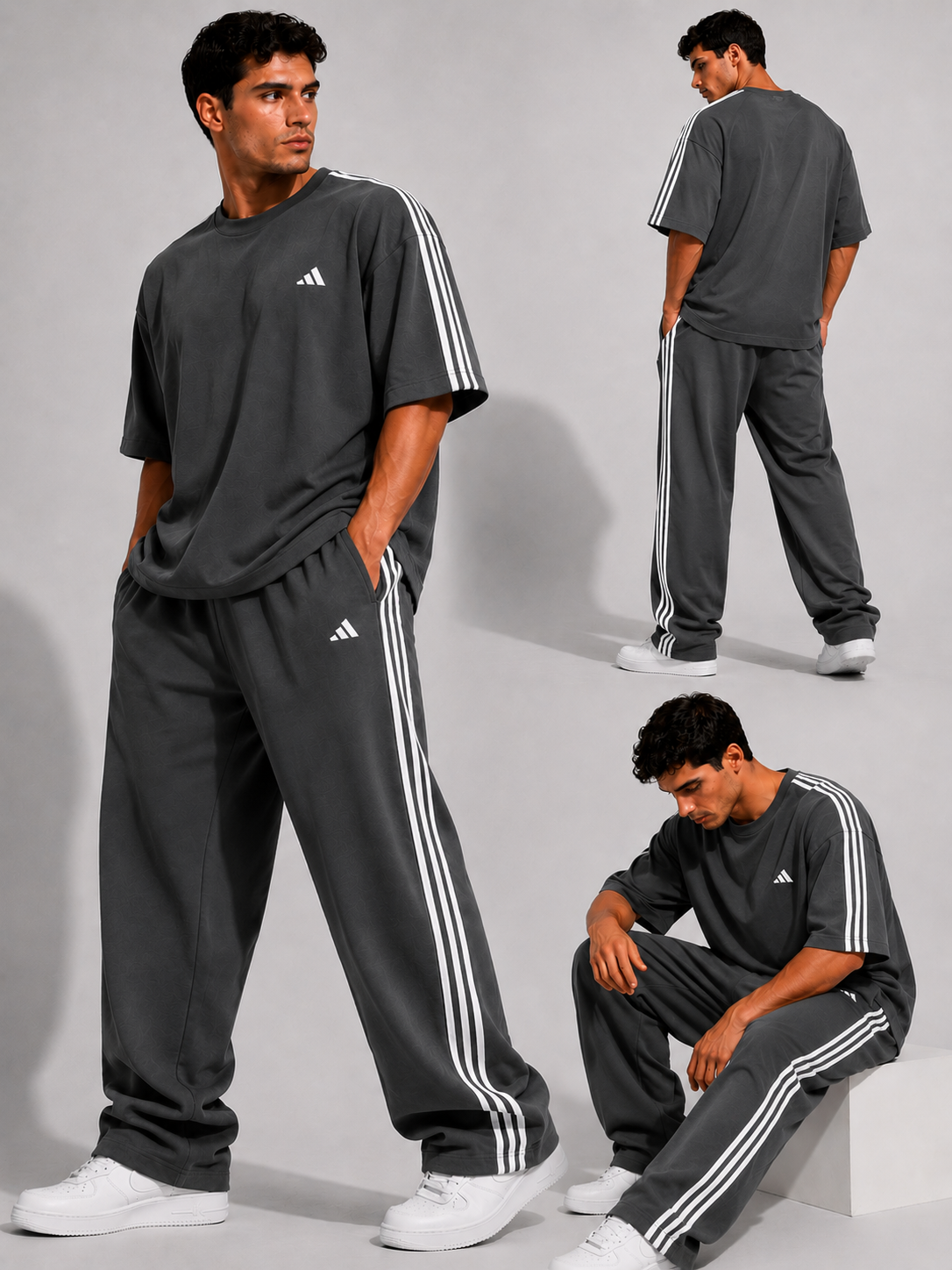 Full Set - bolivar t-shirt with Melton wide leg pants