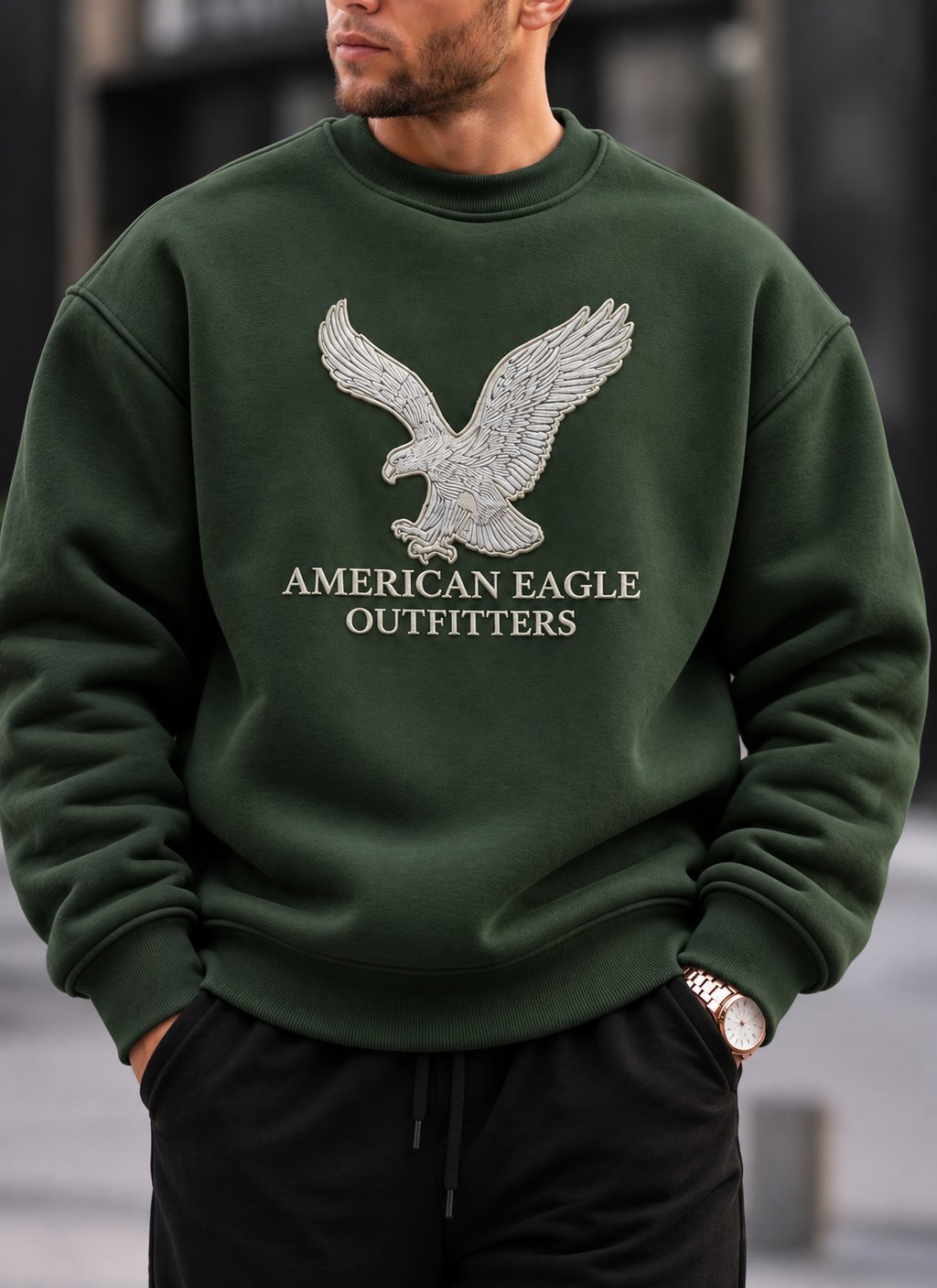 Oversized American Eagle Round - Sweatshirt