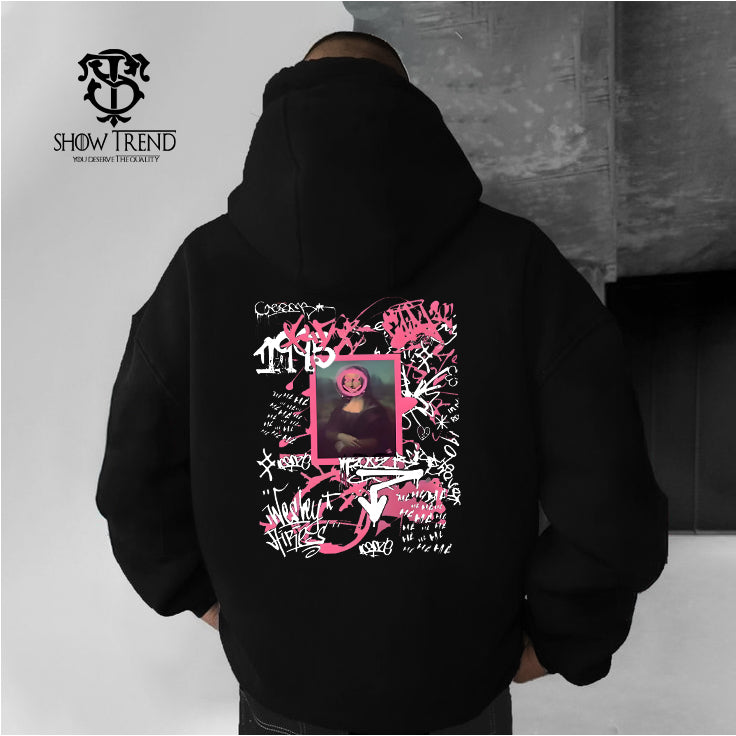 Monalisa Printed oversized Hoodie