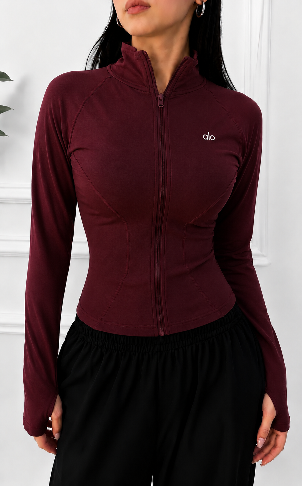 Alo Sportive Lycra Full-Zip Jacket