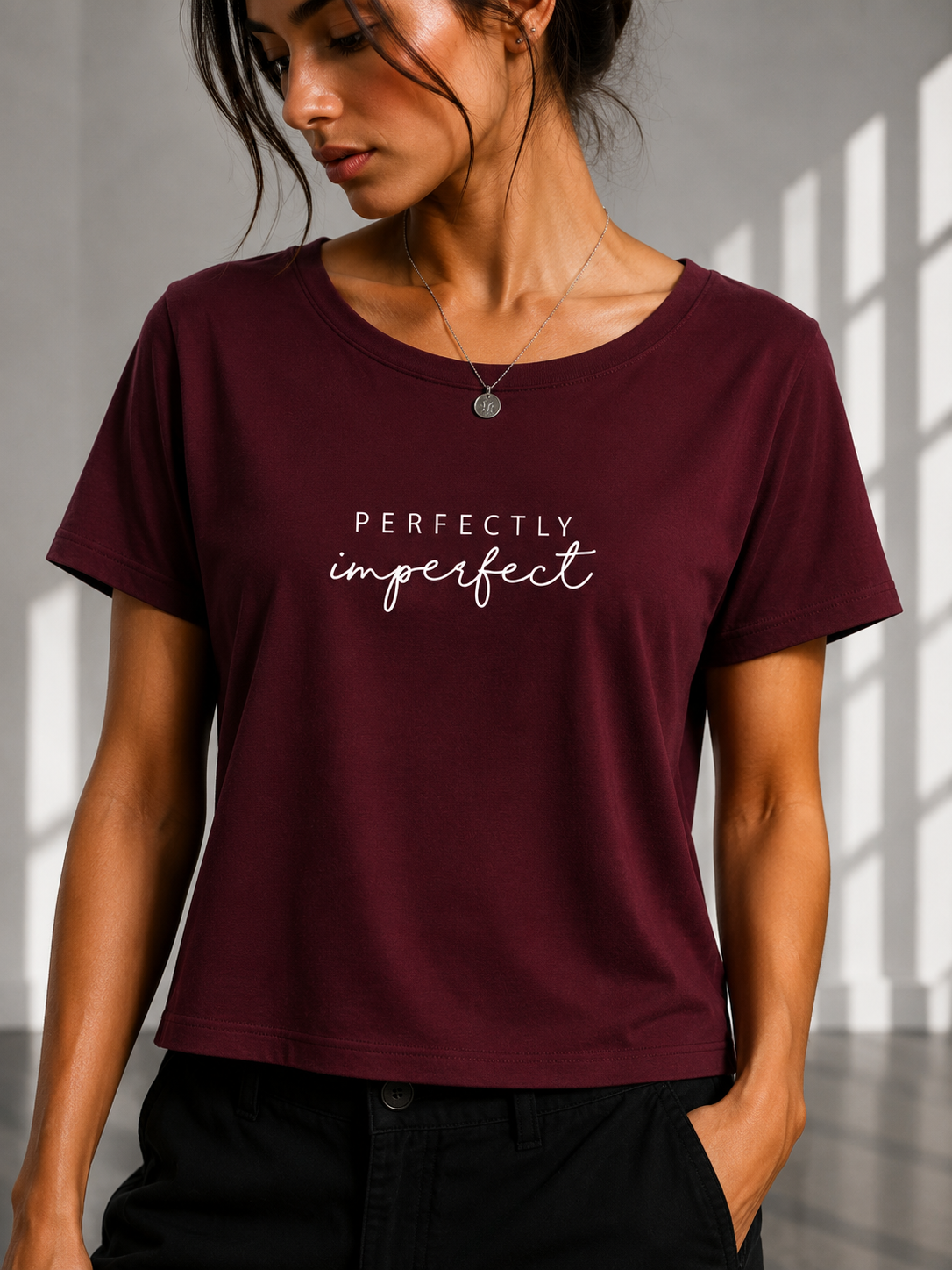 Perfectly imperfect Regular printed Cropped women T-shirt