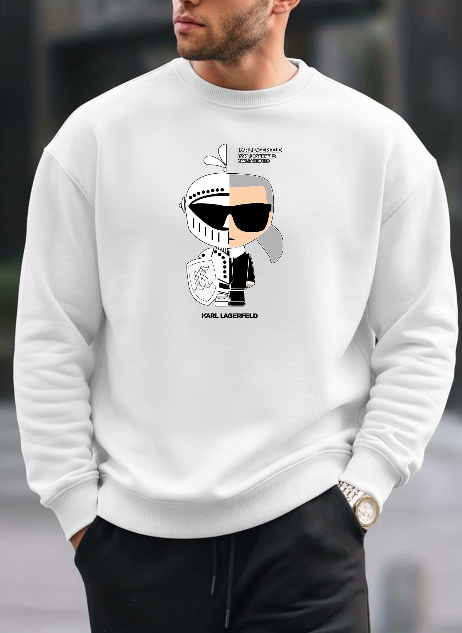 New Karl oversized round sweatshirt