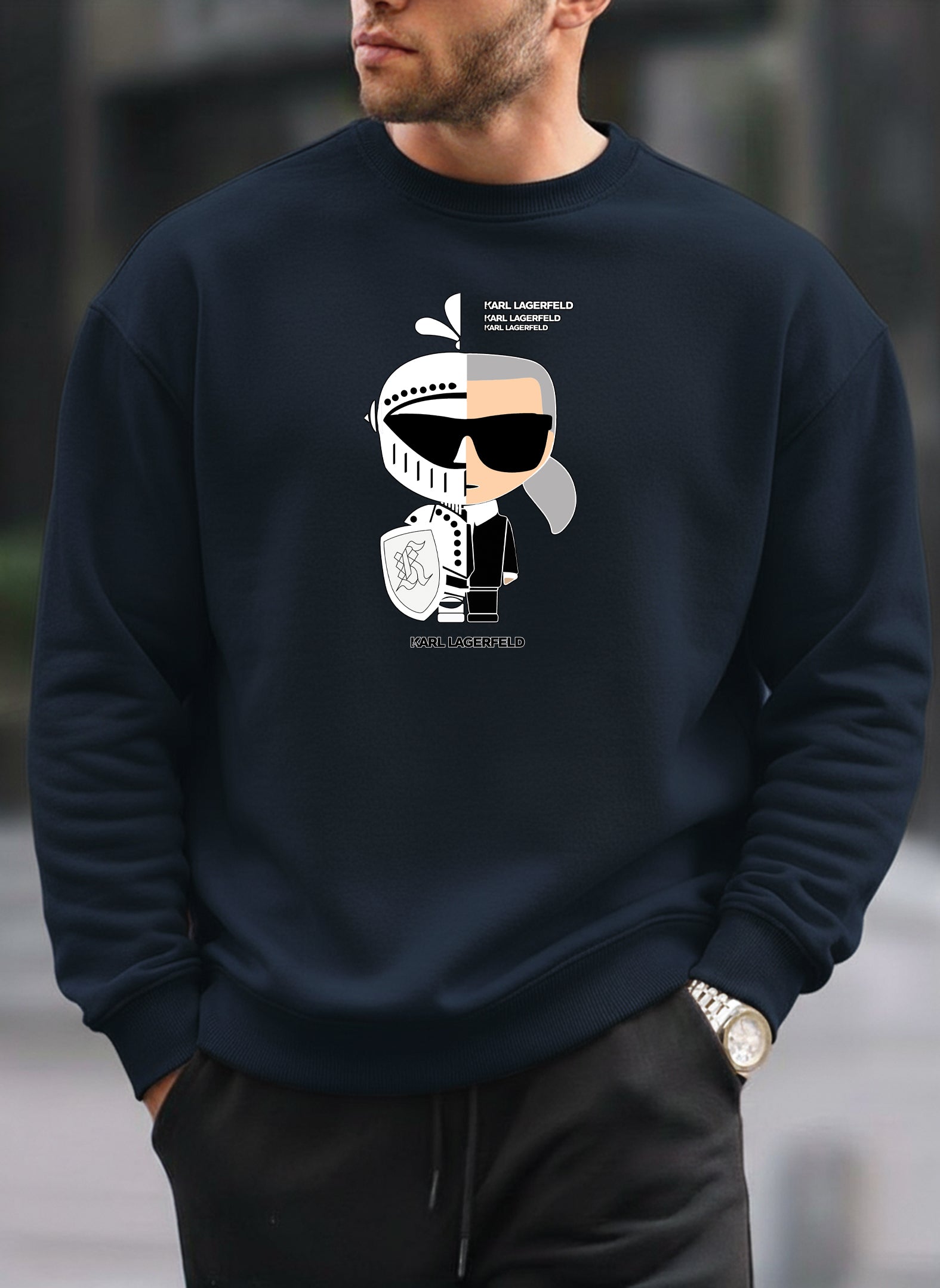 New Karl oversized round sweatshirt