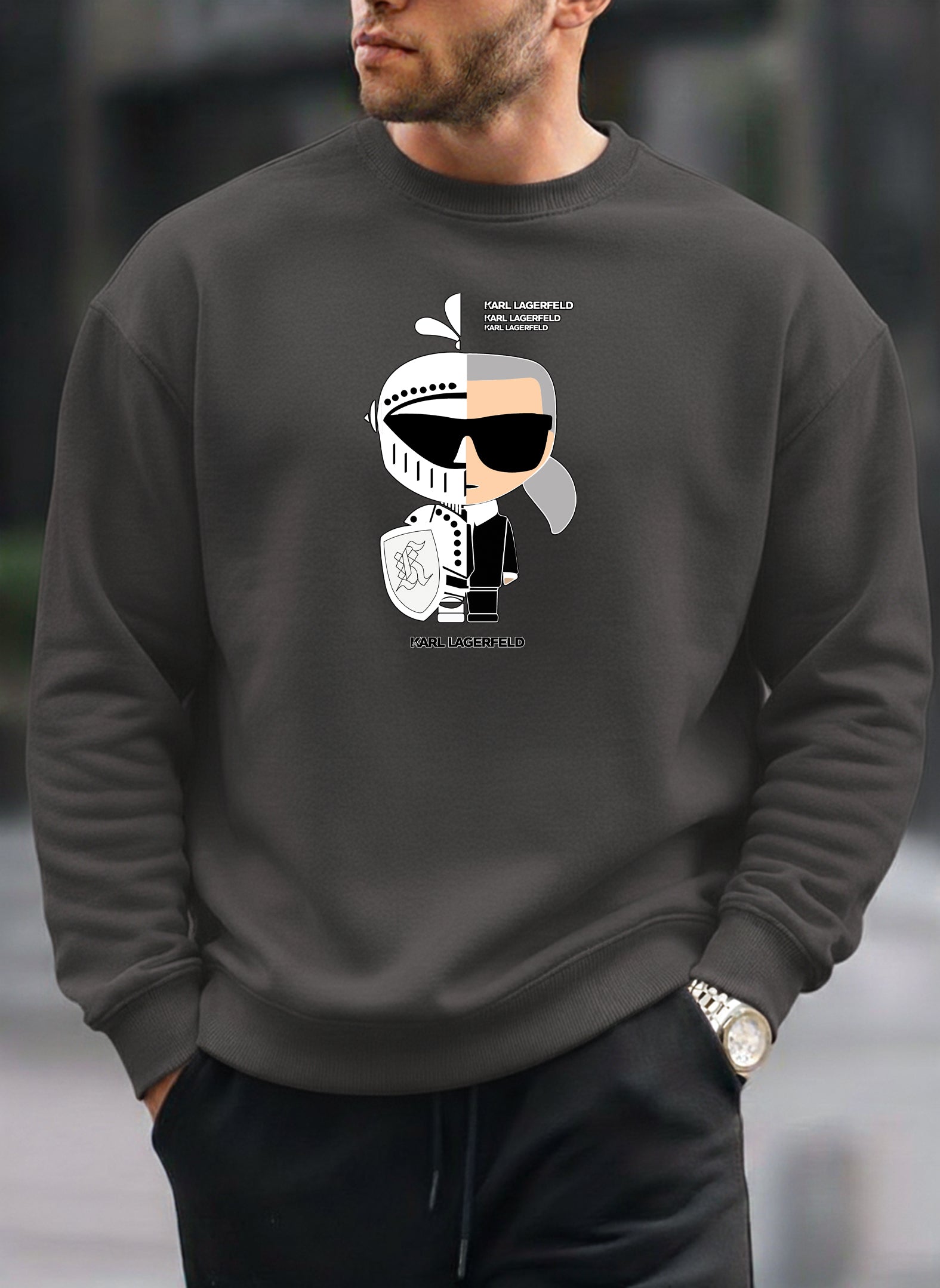 New Karl oversized round sweatshirt