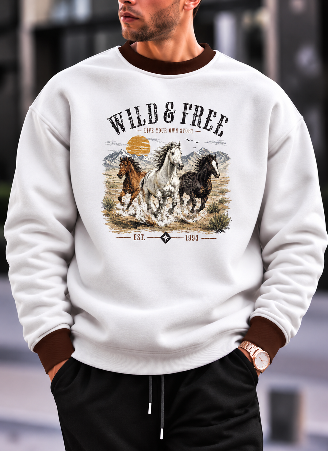 Wild And Free Oversized Ranger Round Sweatshirt