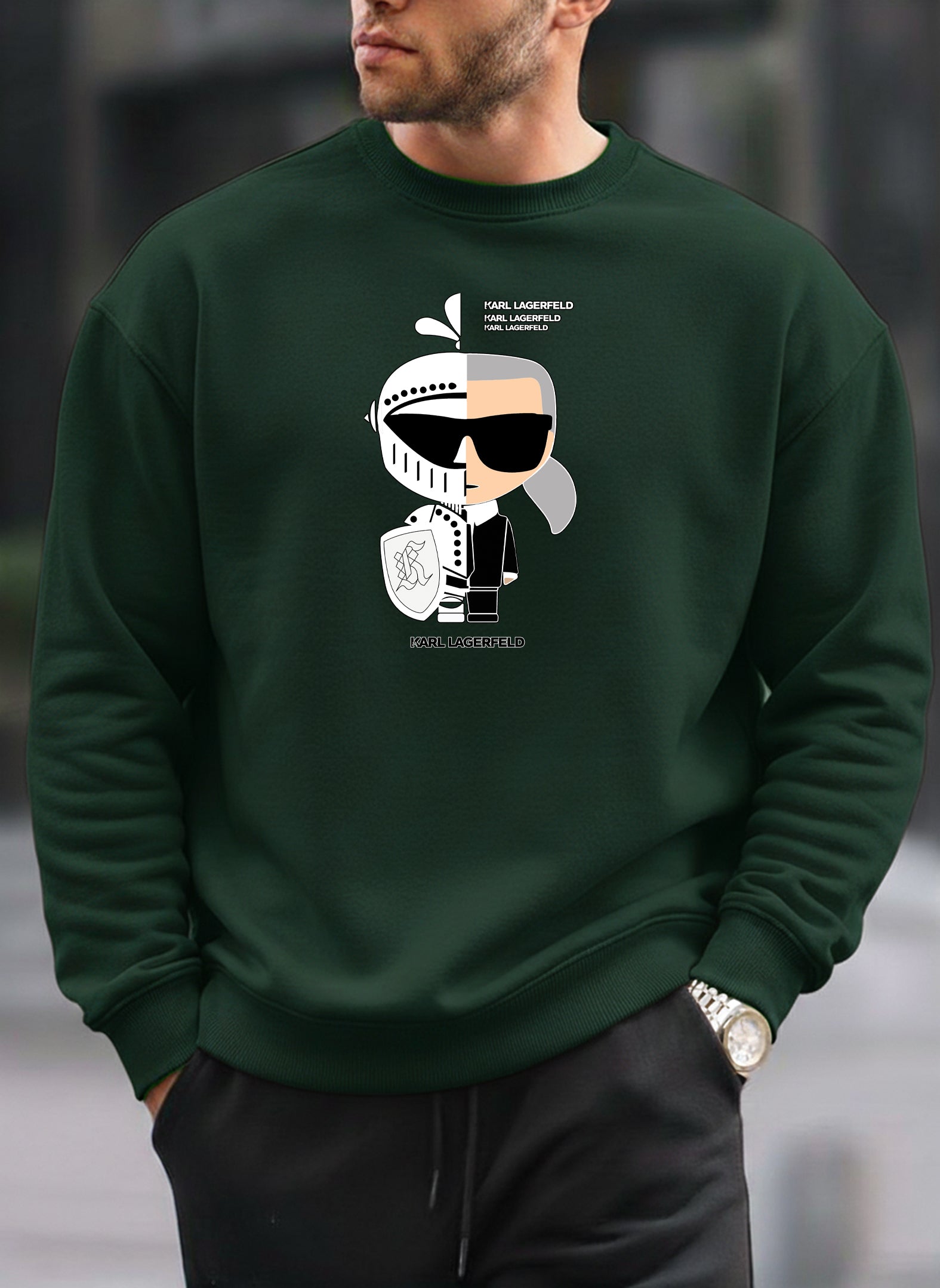 New Karl oversized round sweatshirt