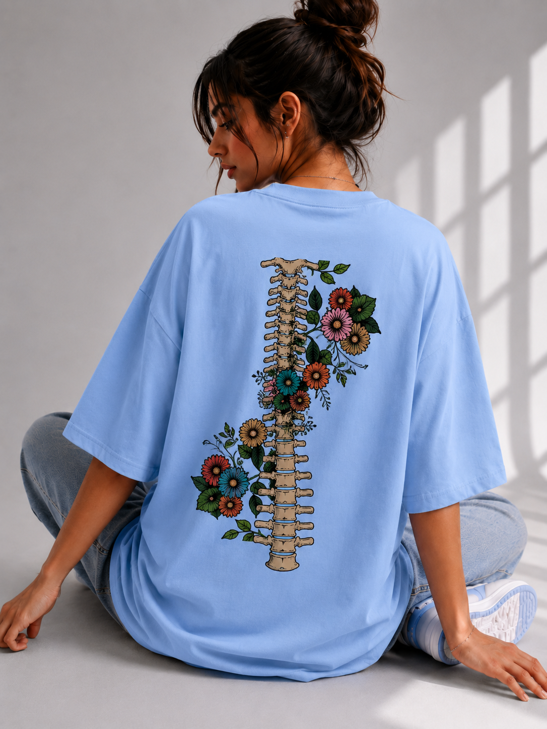 Grow Through It Oversize T-shirt Printed T-shirt (Girls)
