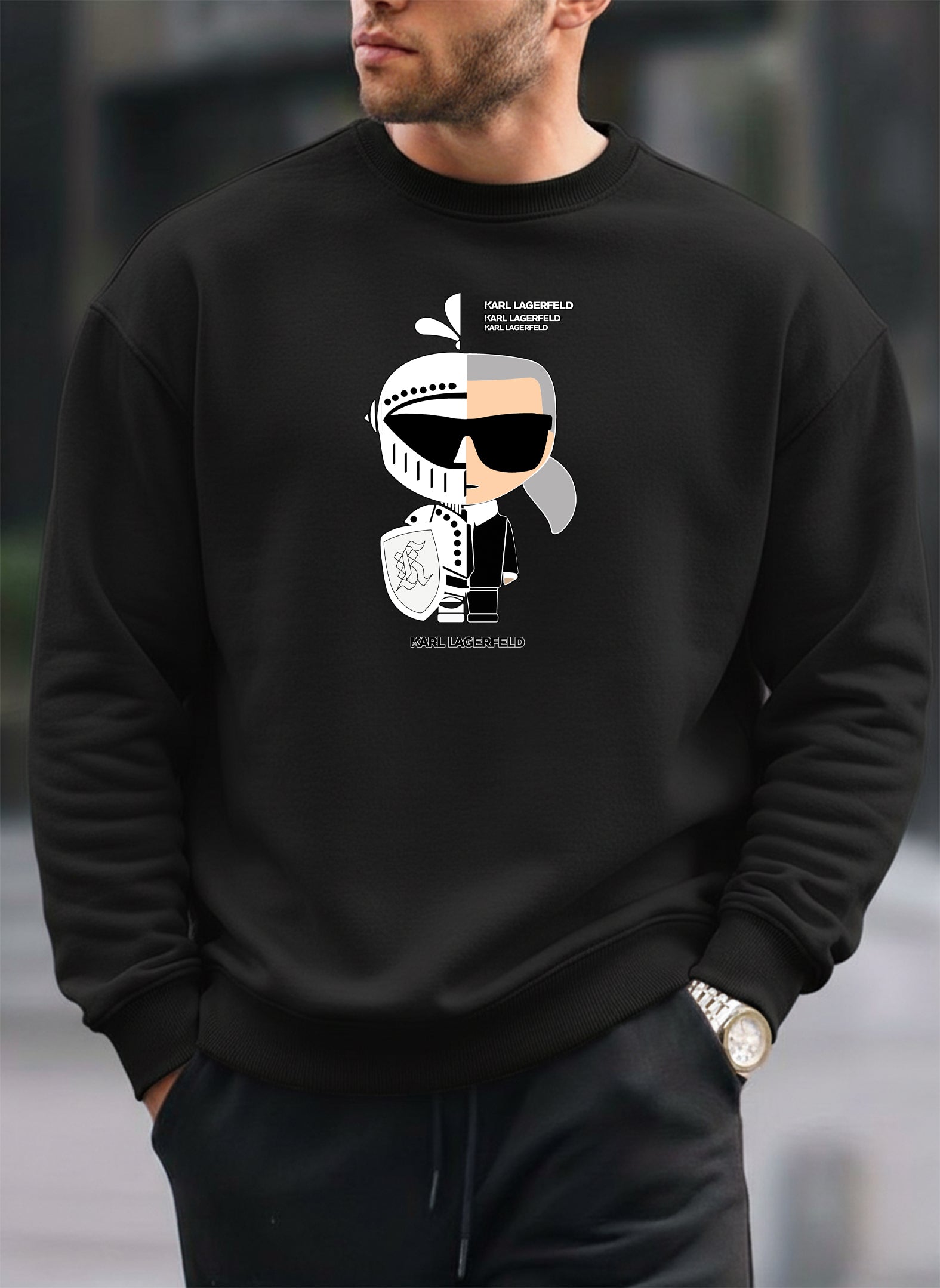 New Karl oversized round sweatshirt