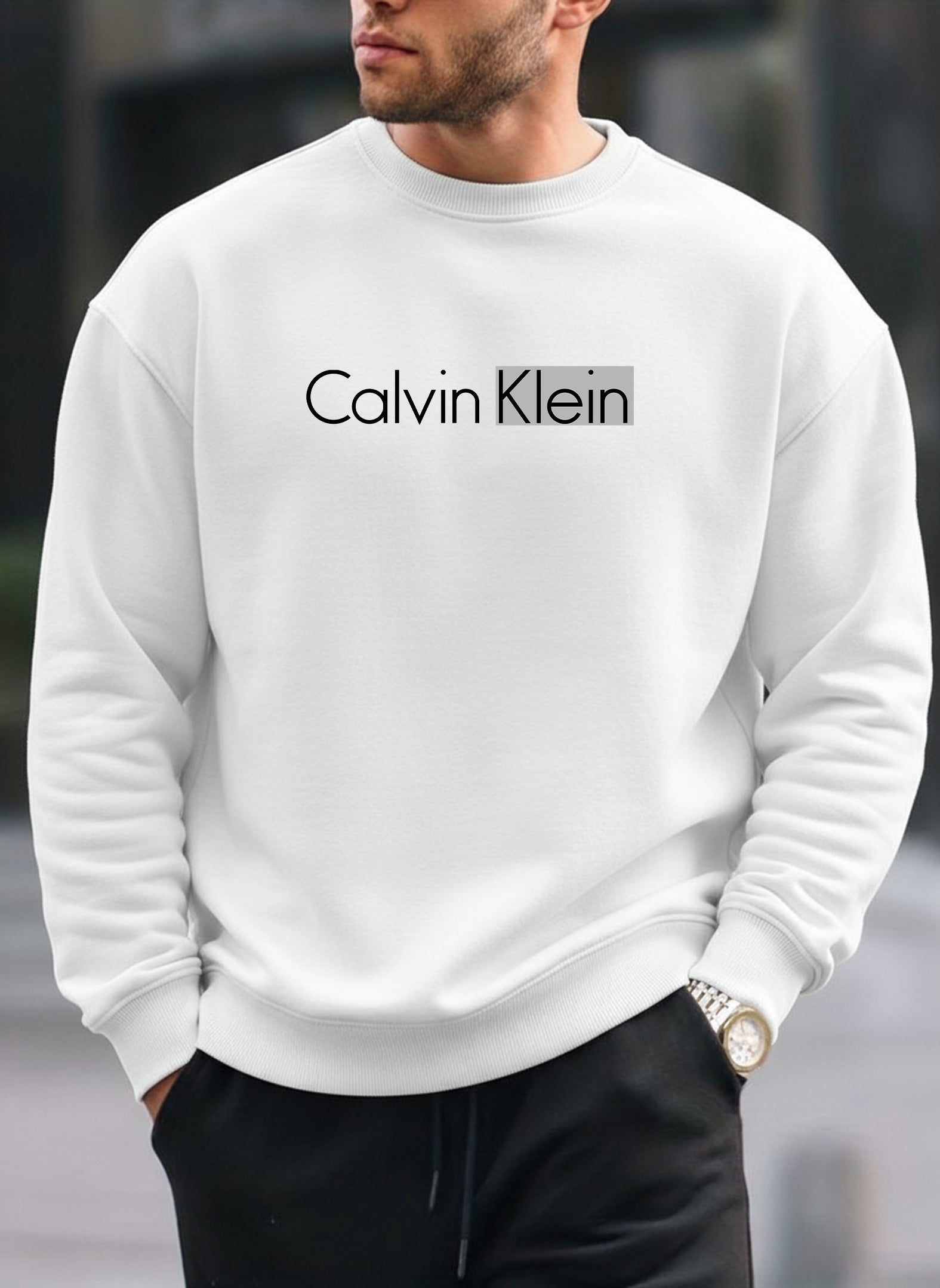 Calvin Klein oversized round sweatshirt