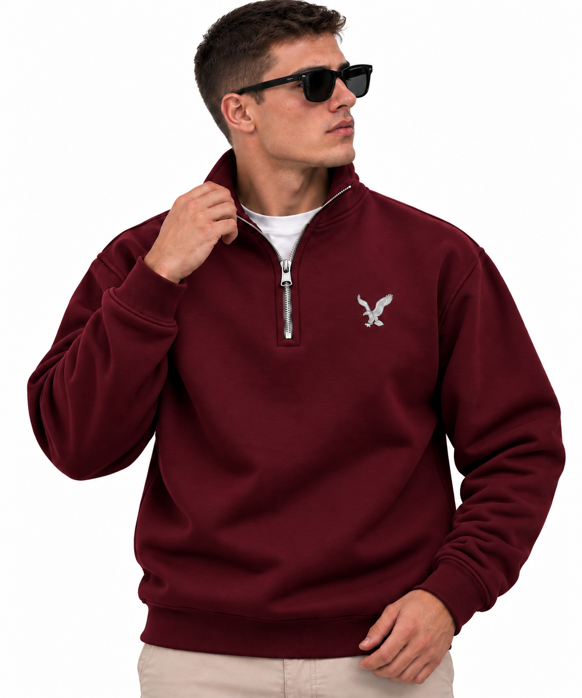 Winter American Eagle - Polo Quarter Sweatshirt