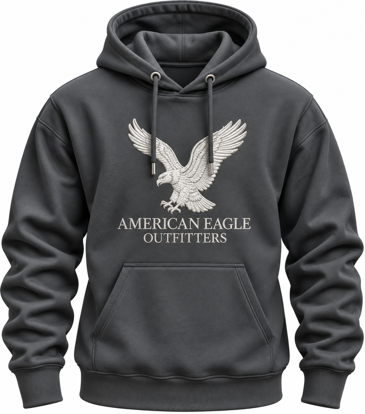 Printed American Eagle Regular Winter Hoodie