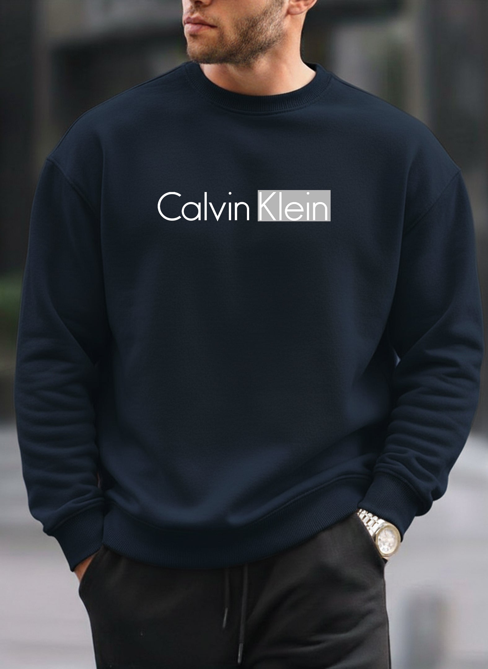 Calvin Klein oversized round sweatshirt