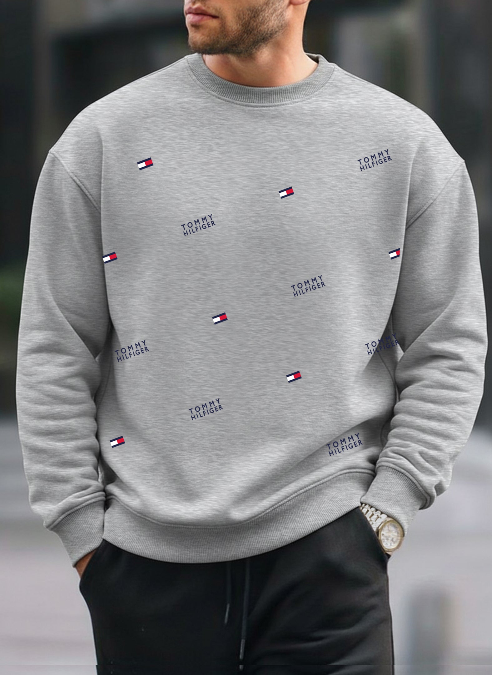 Tommy New Style oversized round sweatshirt