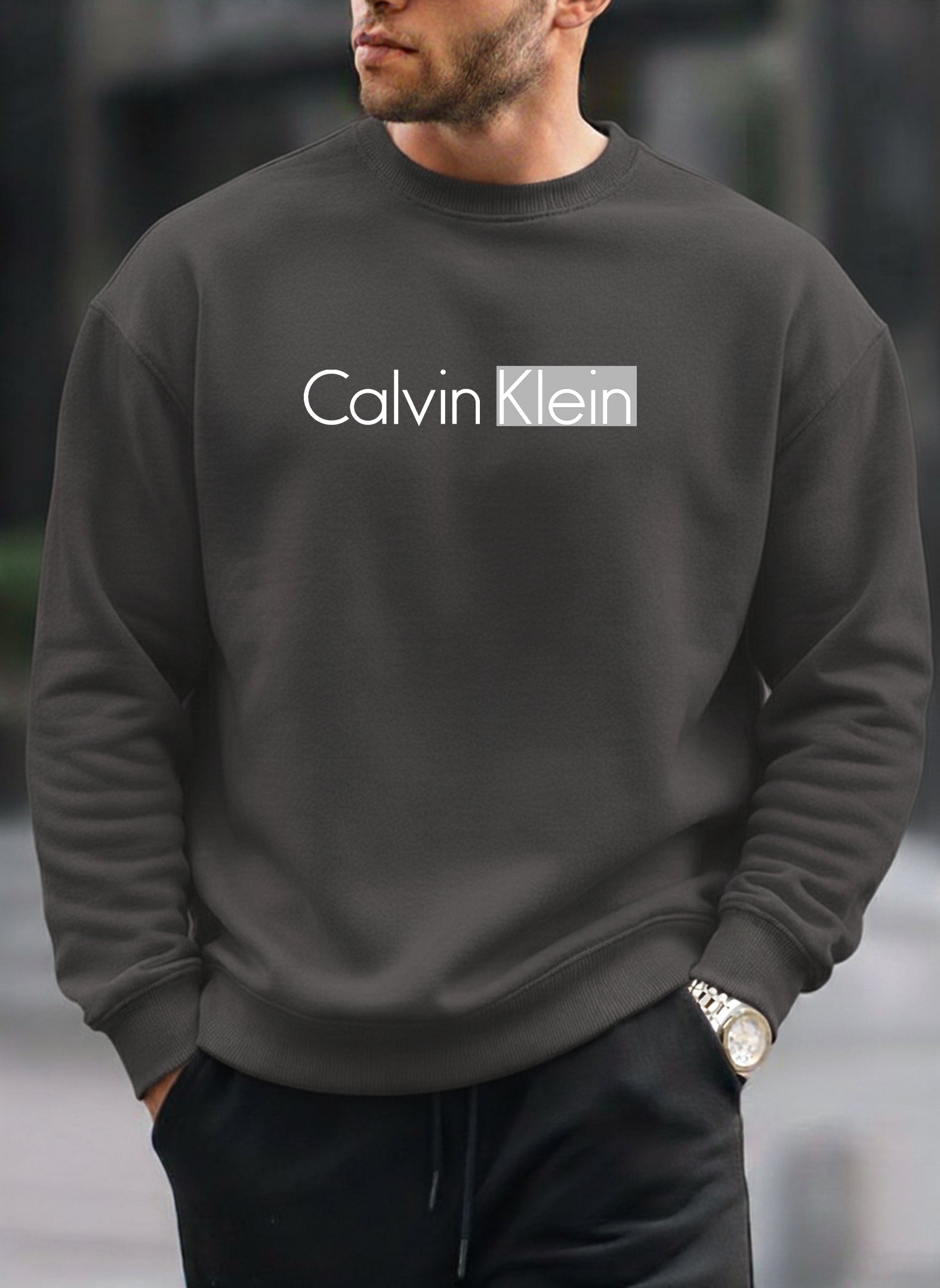 Calvin Klein oversized round sweatshirt