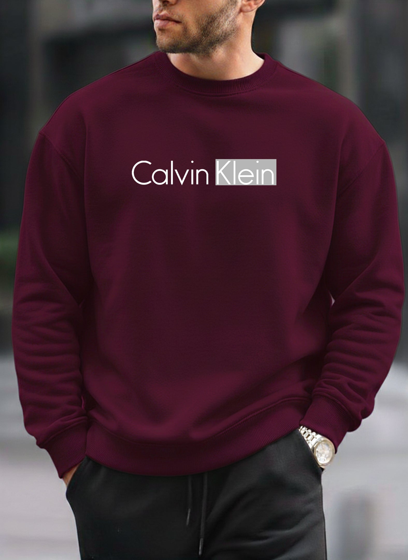 Calvin Klein oversized round sweatshirt