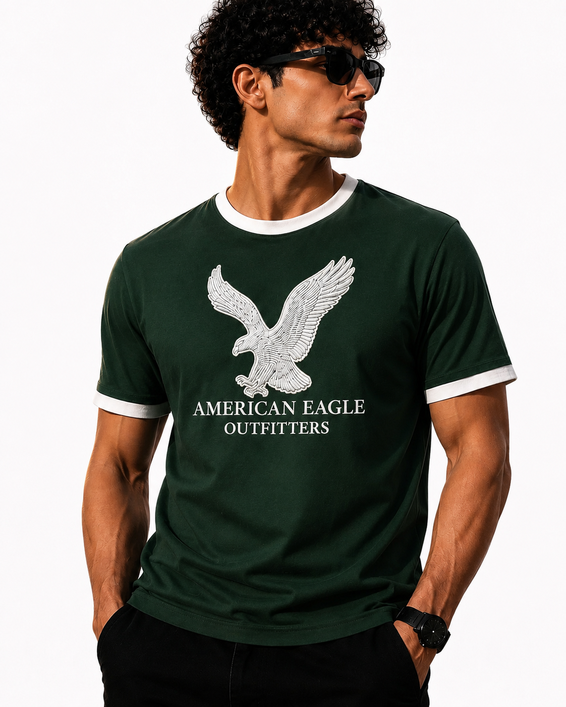 American Eagle's Regular Ringer printed T-shirt