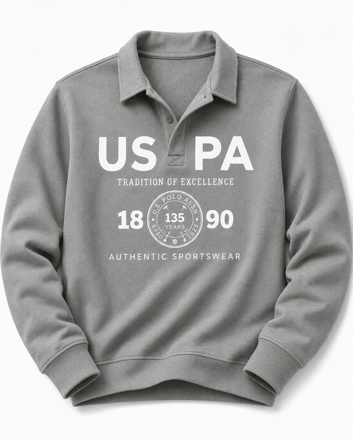 Printed Winter Polo Quarter Sweatshirt , Soft Fabric with Modern Cozy Fit