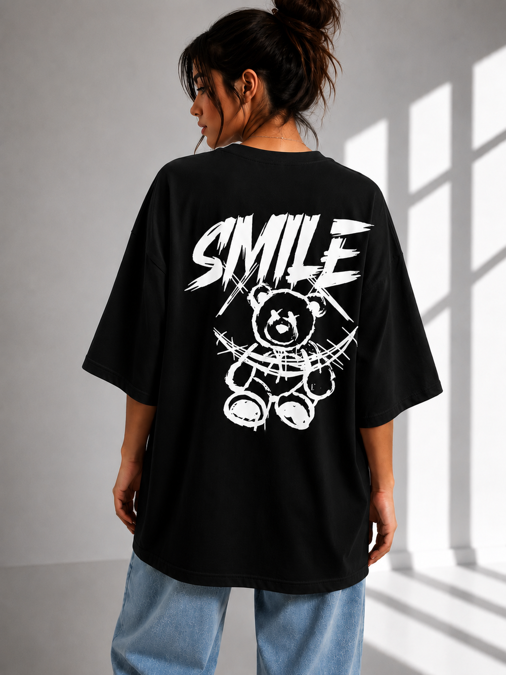 New Smile Girls Oversize T-shirt (printed)
