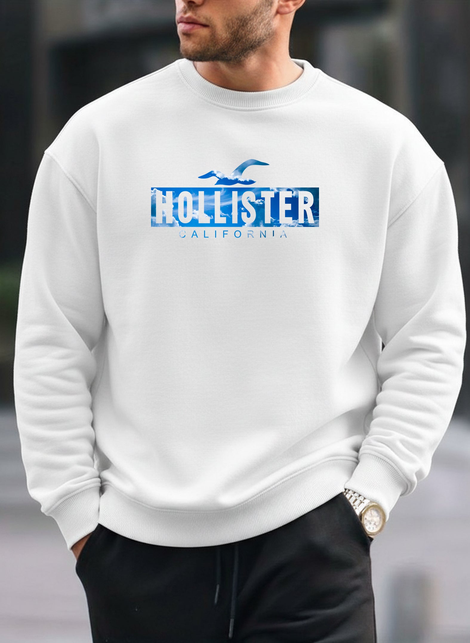 Hollister oversized round sweatshirt