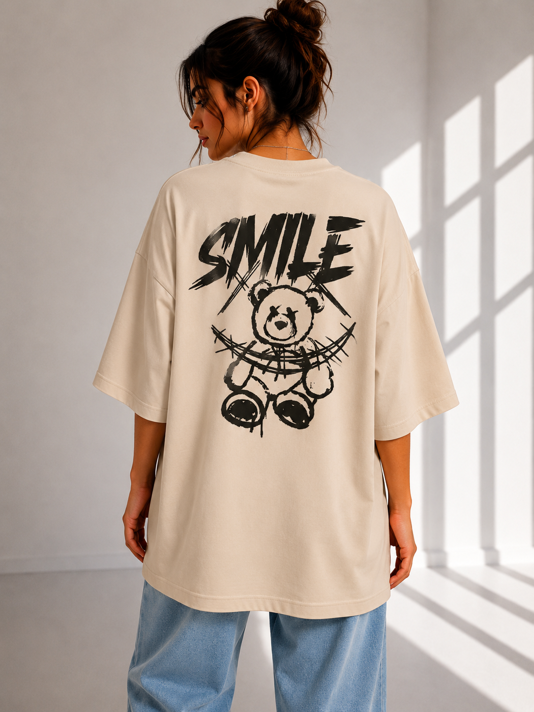 New Smile Girls Oversize T-shirt (printed)