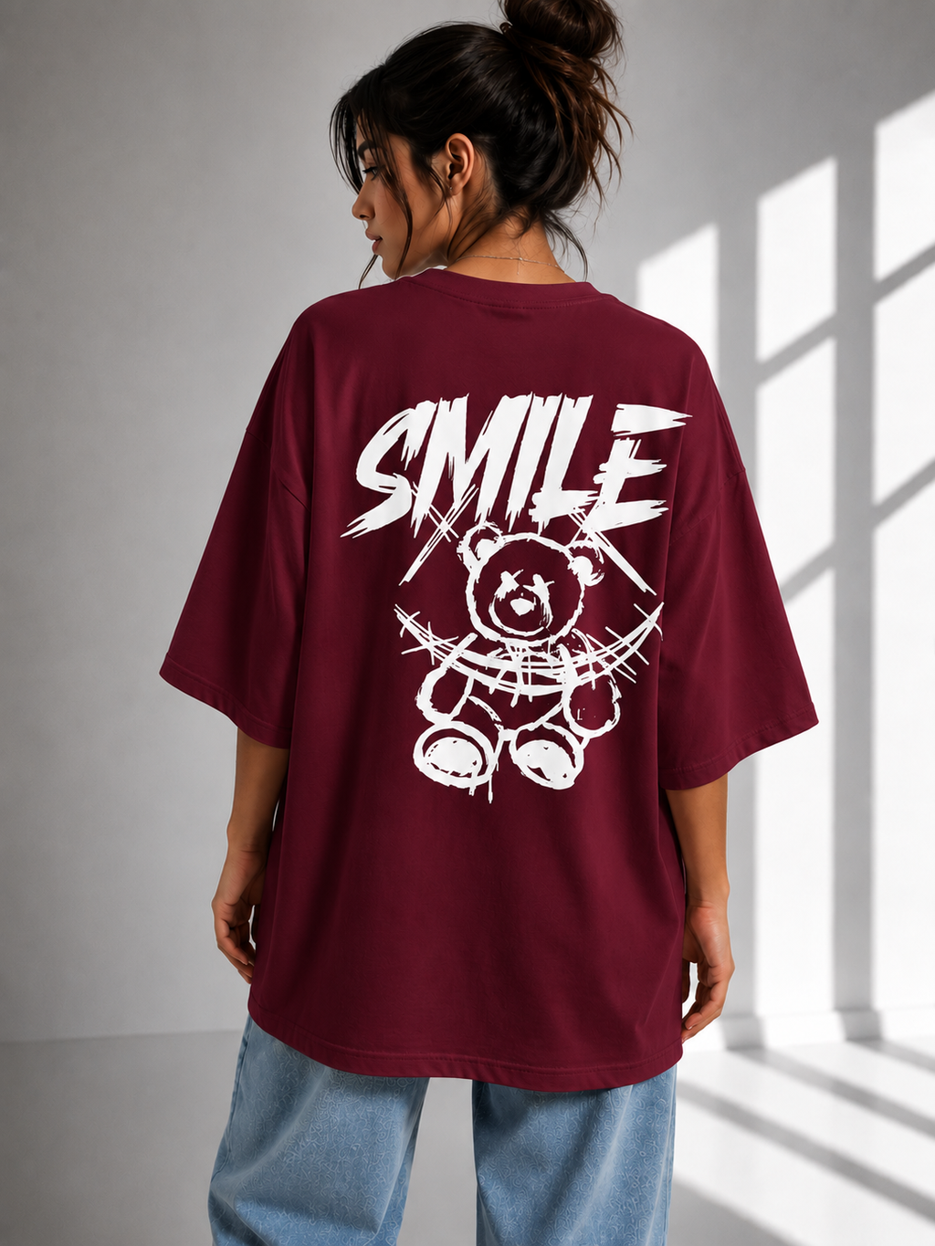 New Smile Girls Oversize T-shirt (printed)