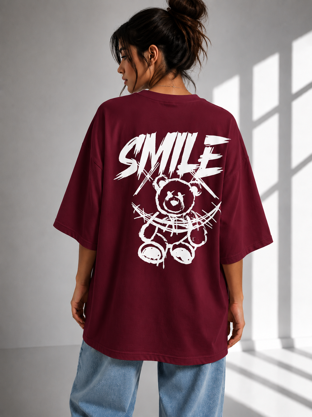 New Smile Girls Oversize T-shirt (printed)