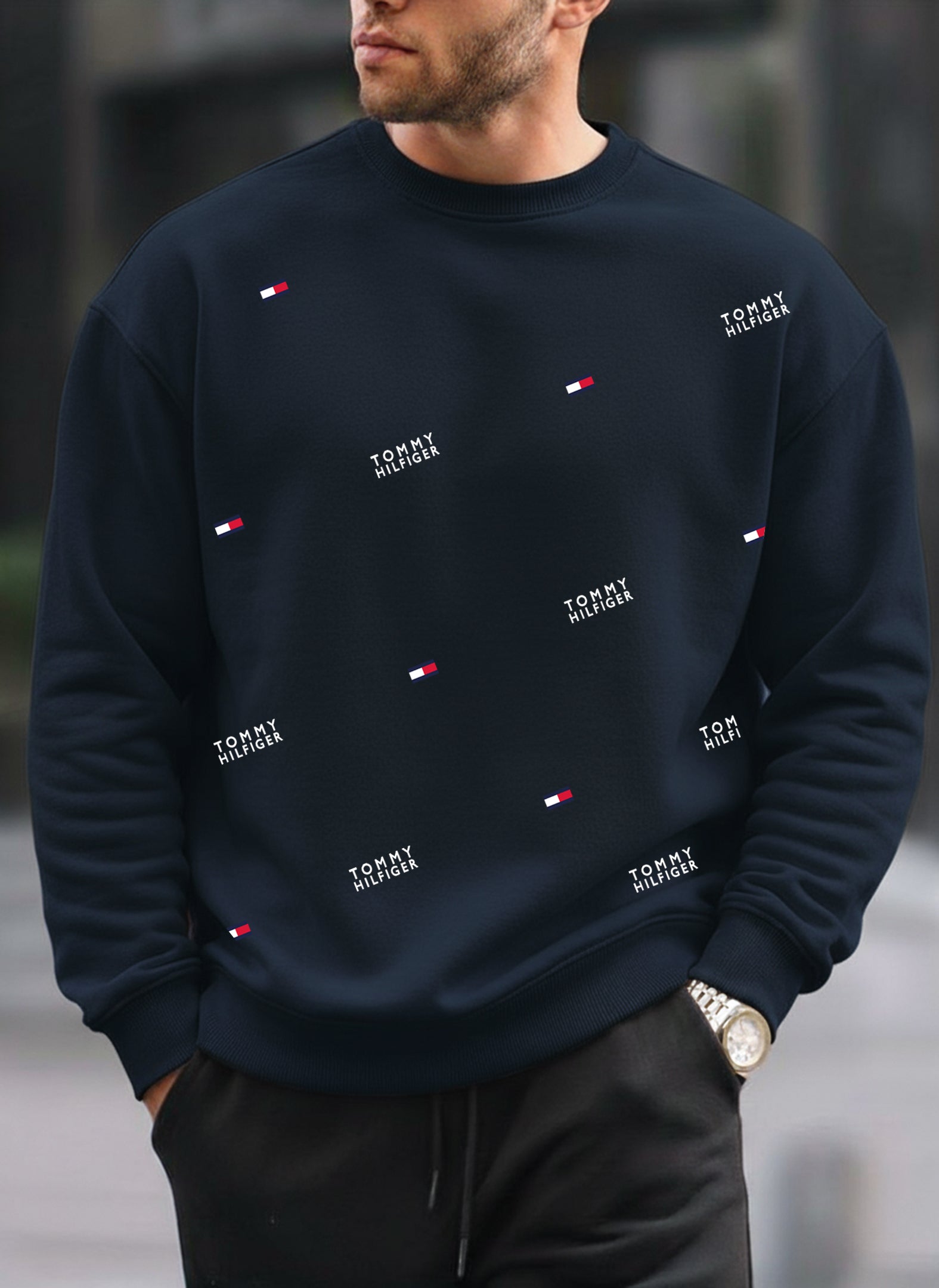 Tommy New Style oversized round sweatshirt