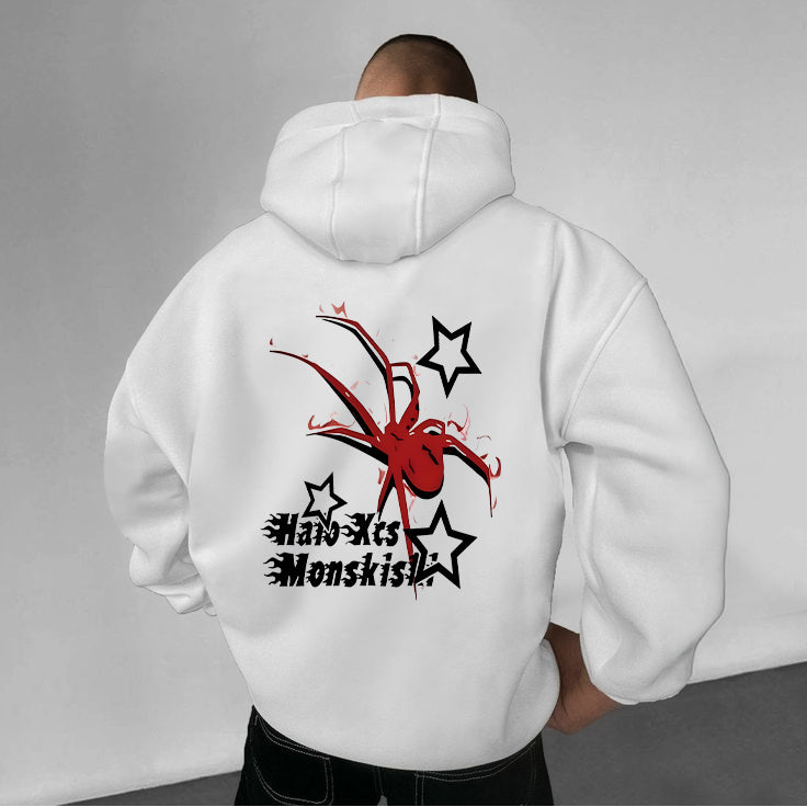 Spider Monskis Printed oversized Hoodie
