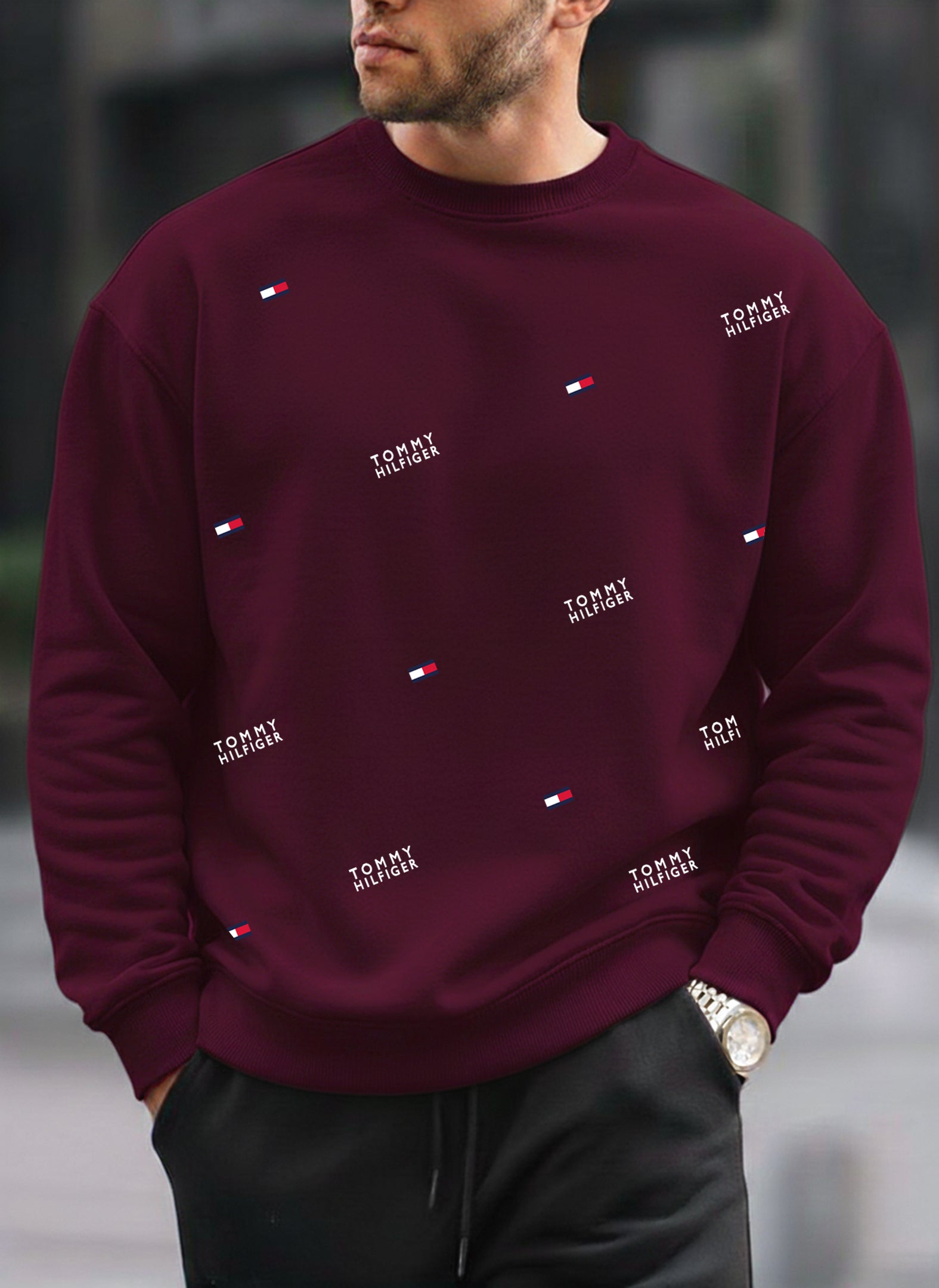 Tommy New Style oversized round sweatshirt