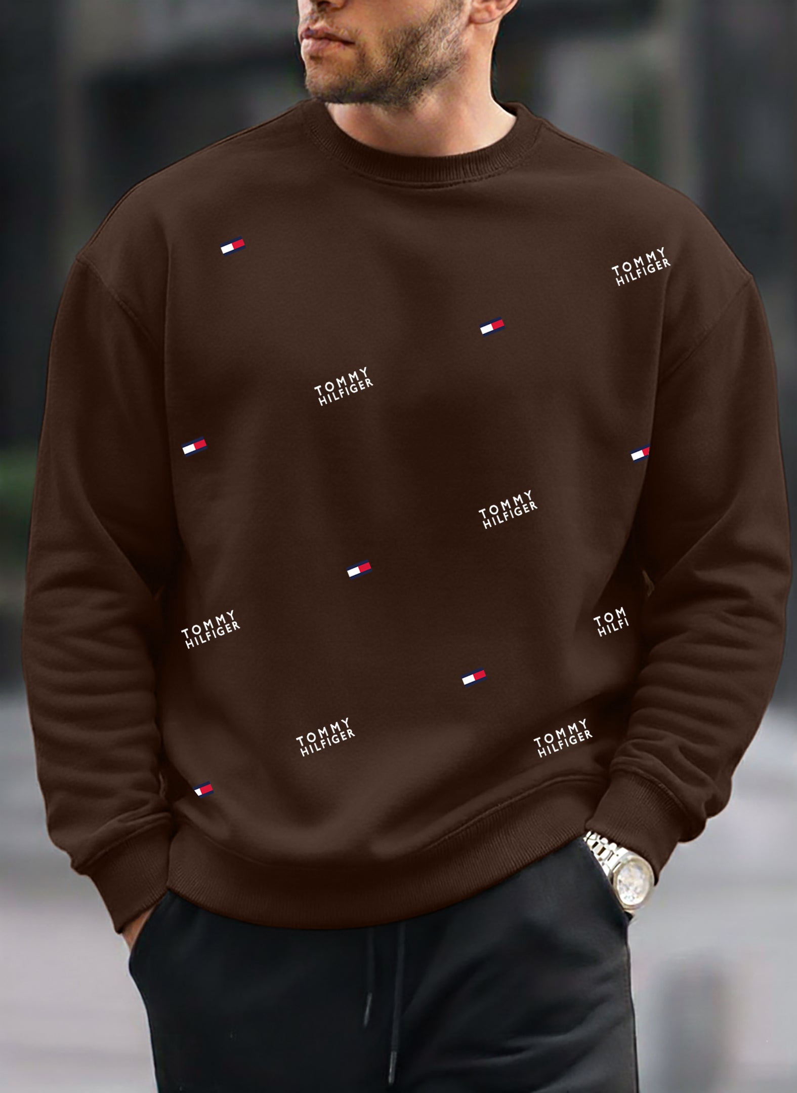 Tommy New Style oversized round sweatshirt