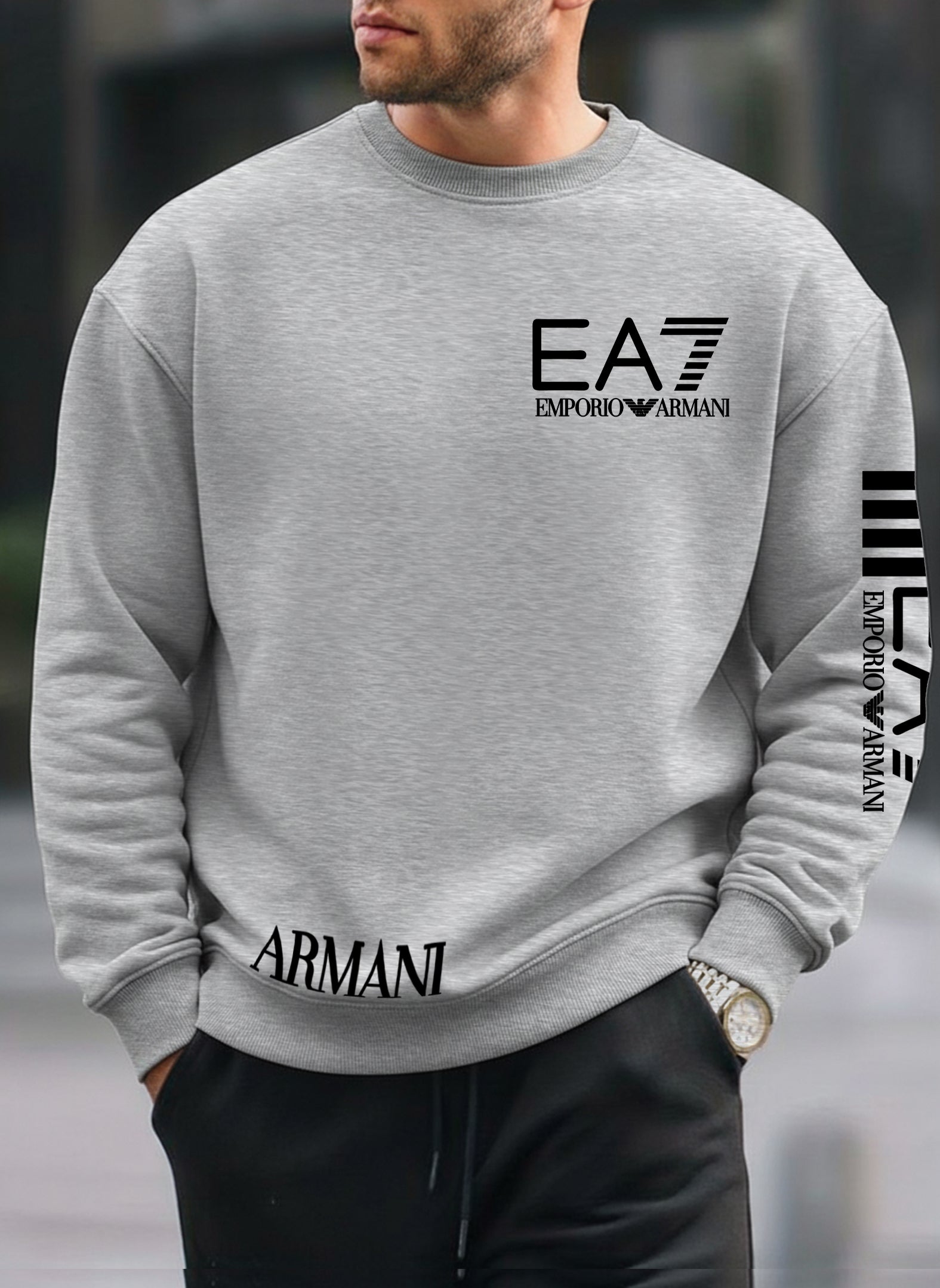 New EA7 oversized round sweatshirt