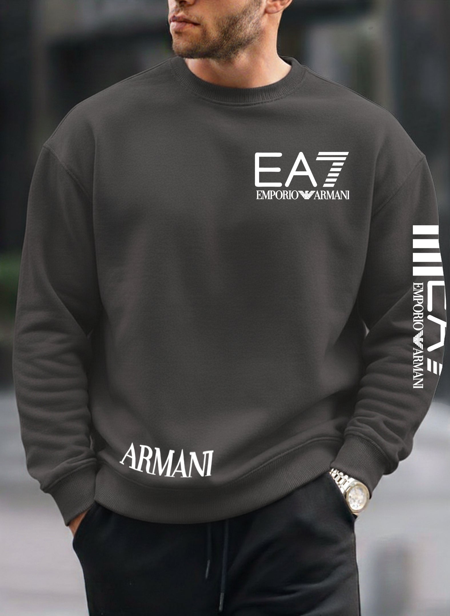New EA7 oversized round sweatshirt