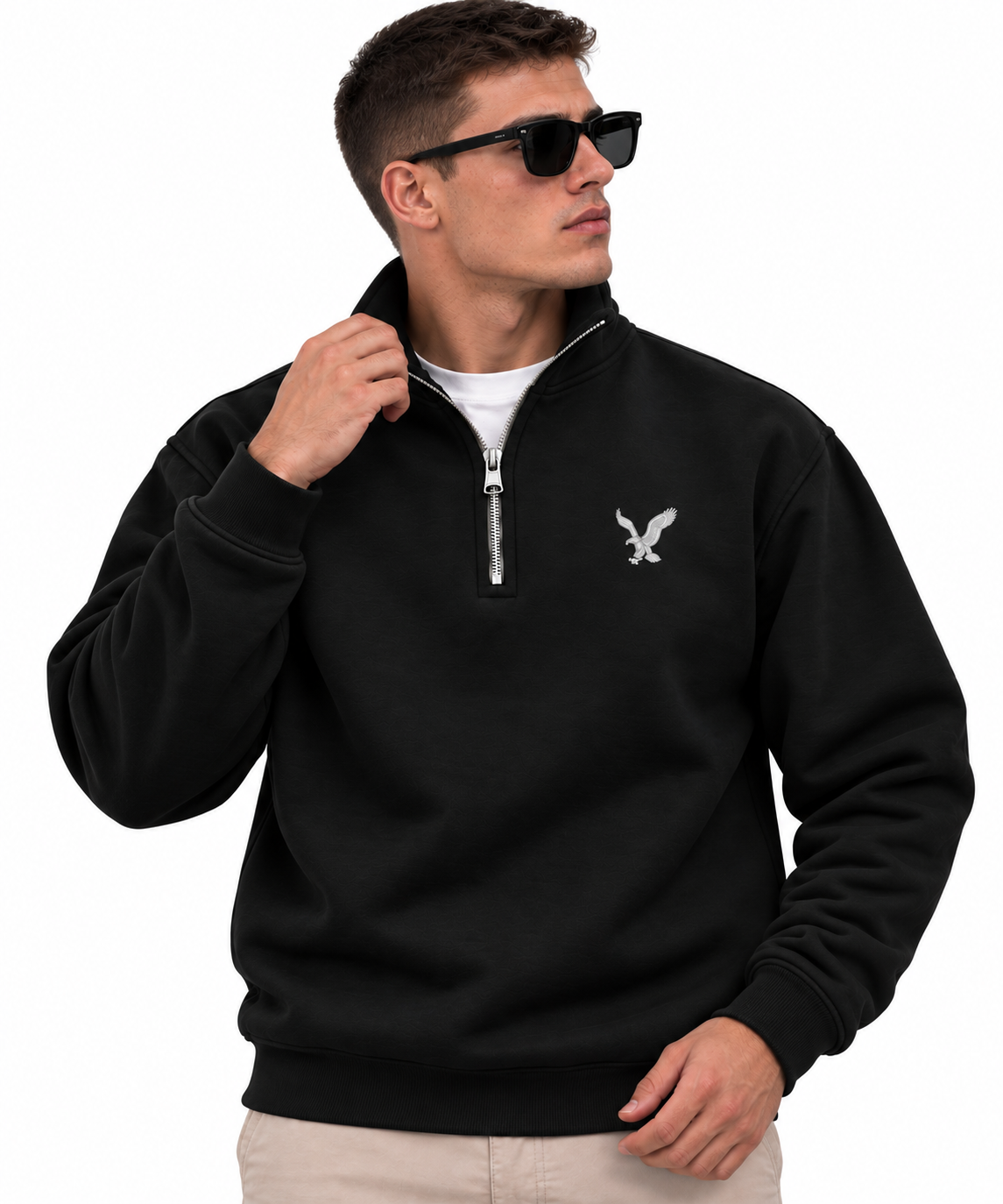 Winter American Eagle - Polo Quarter Sweatshirt